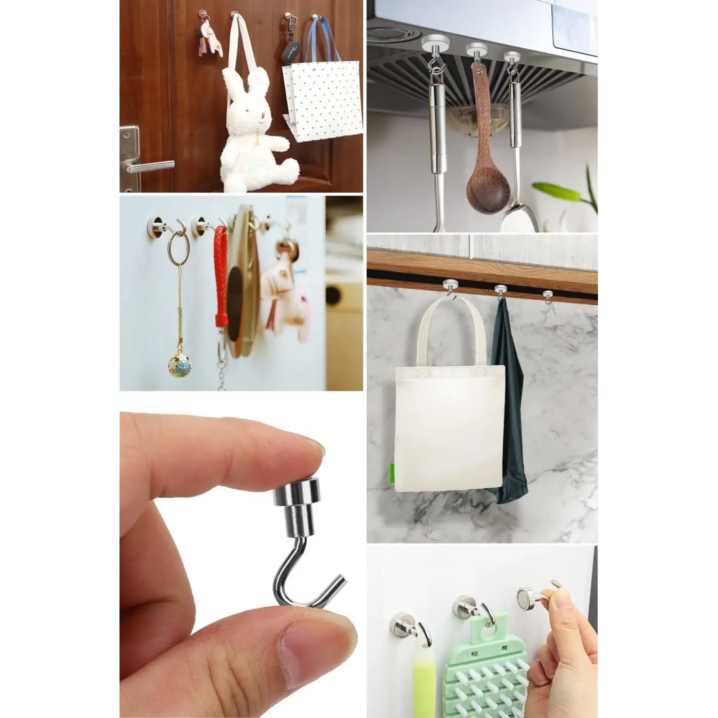 Güçlü Manyetik Mutfak,banyolar İçin Çok Amaçlı 2li Magnet Askı