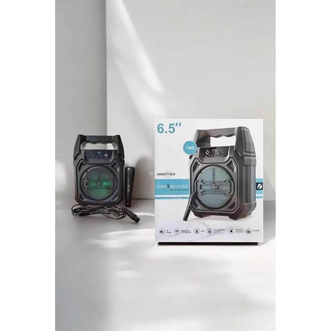 Güçlü ve Şarj Edilebilir Bluetooth Hoparlör 6.5 İnç