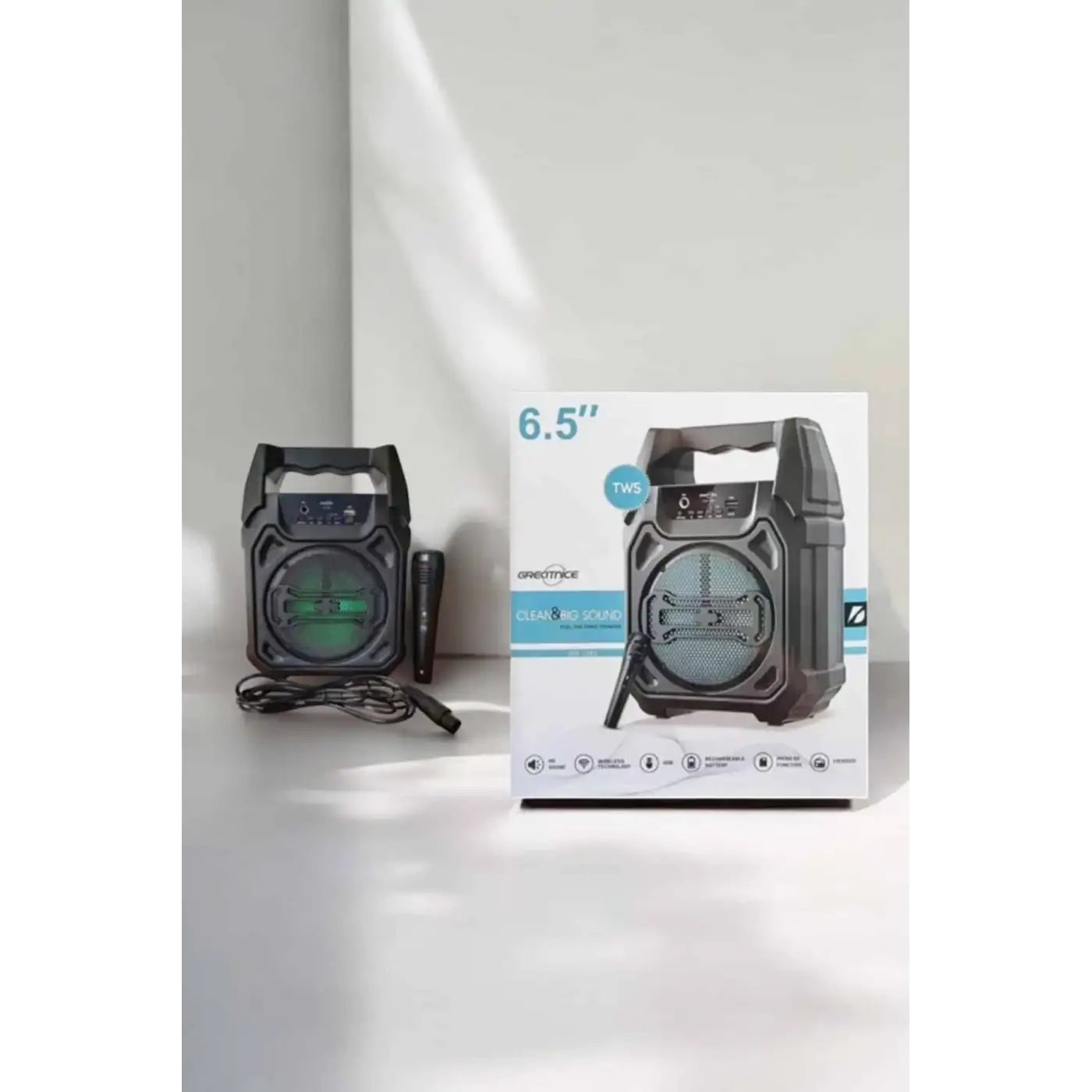 Güçlü ve Şarj Edilebilir Bluetooth Hoparlör 6.5 İnç