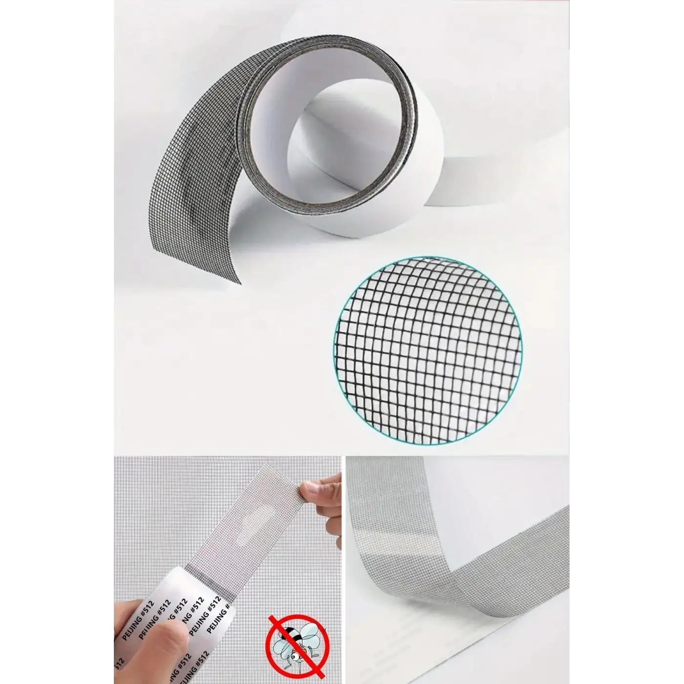 Güçlü Yapışkanlı Pencere Tamir Bandı, Böcek Önleyici Yama Bandı 2 Mt X 5 Cm