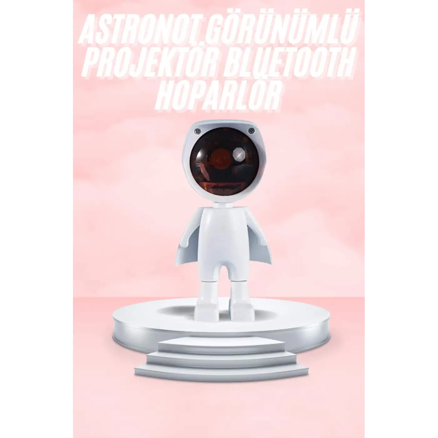 Gün Batımı Lambası Işık Arka Plan Projektör Sevimli Astronot Enerji Tasarruflu