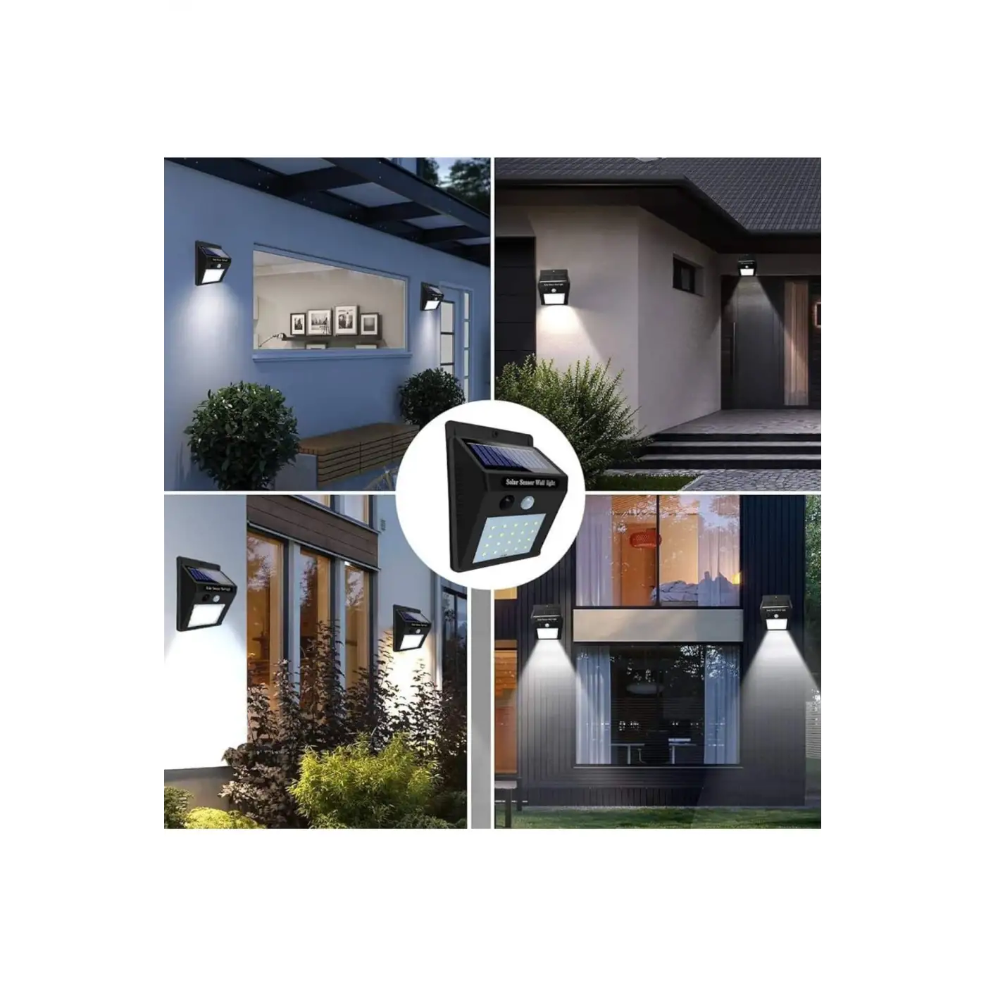 Güneş Enerjili Sensörlü Duvar Lambası Bahçe Lamba Suya Dayanıklı Bahçe Aydınlatma