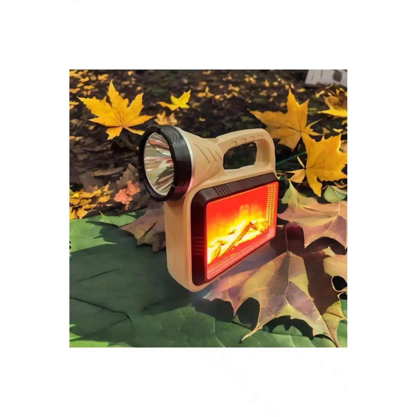 Güneş Enerjili ŞÖMİNELİ Çok Fonksiyonlu Çift Işık Kaynağı USB Şarjlı SOLAR EL FENERİ