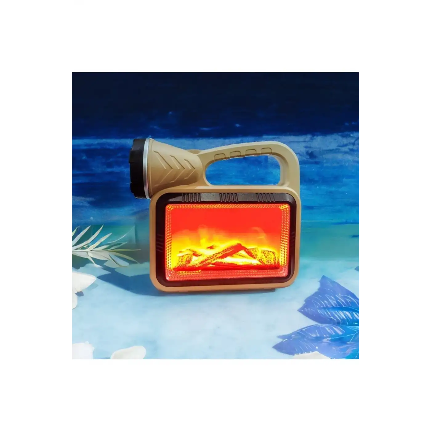 Güneş Enerjili ŞÖMİNELİ Çok Fonksiyonlu Çift Işık Kaynağı USB Şarjlı SOLAR EL FENERİ