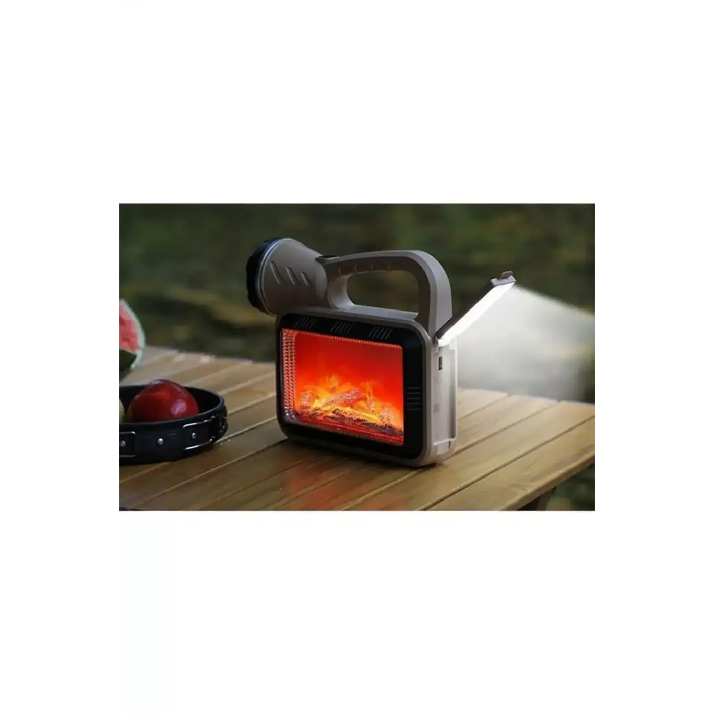 Güneş Enerjili ŞÖMİNELİ Çok Fonksiyonlu Çift Işık Kaynağı USB Şarjlı SOLAR EL FENERİ