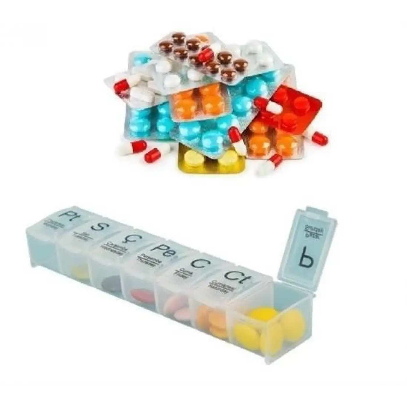 Haftalık Günlük İlaç Saklama Kutusu 7 Günlük İlaç  Saklama Kabı