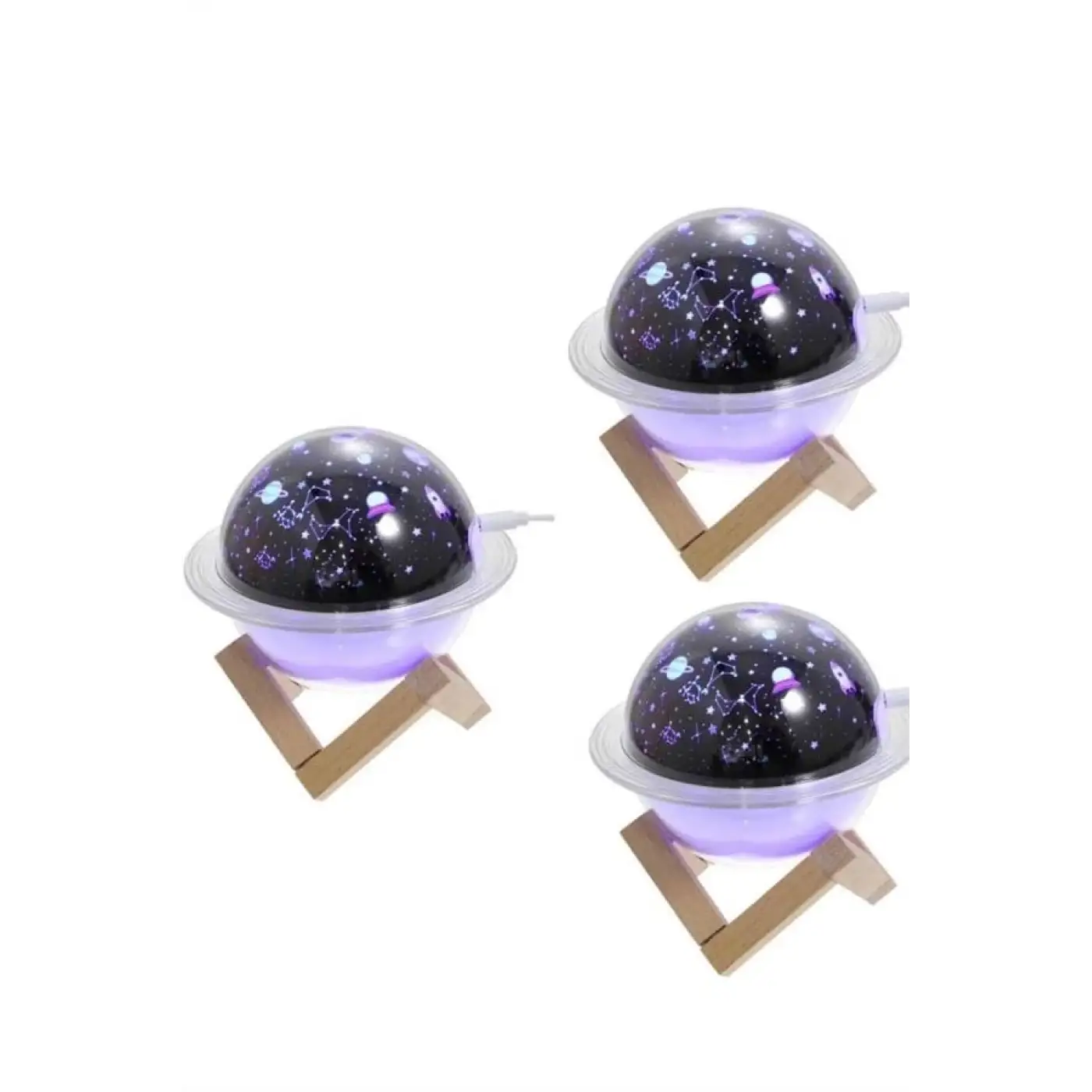 Hava Nemlendirici Led Işıklı Gece Lambası Yıldız Görünümlü Renk Değiştiren