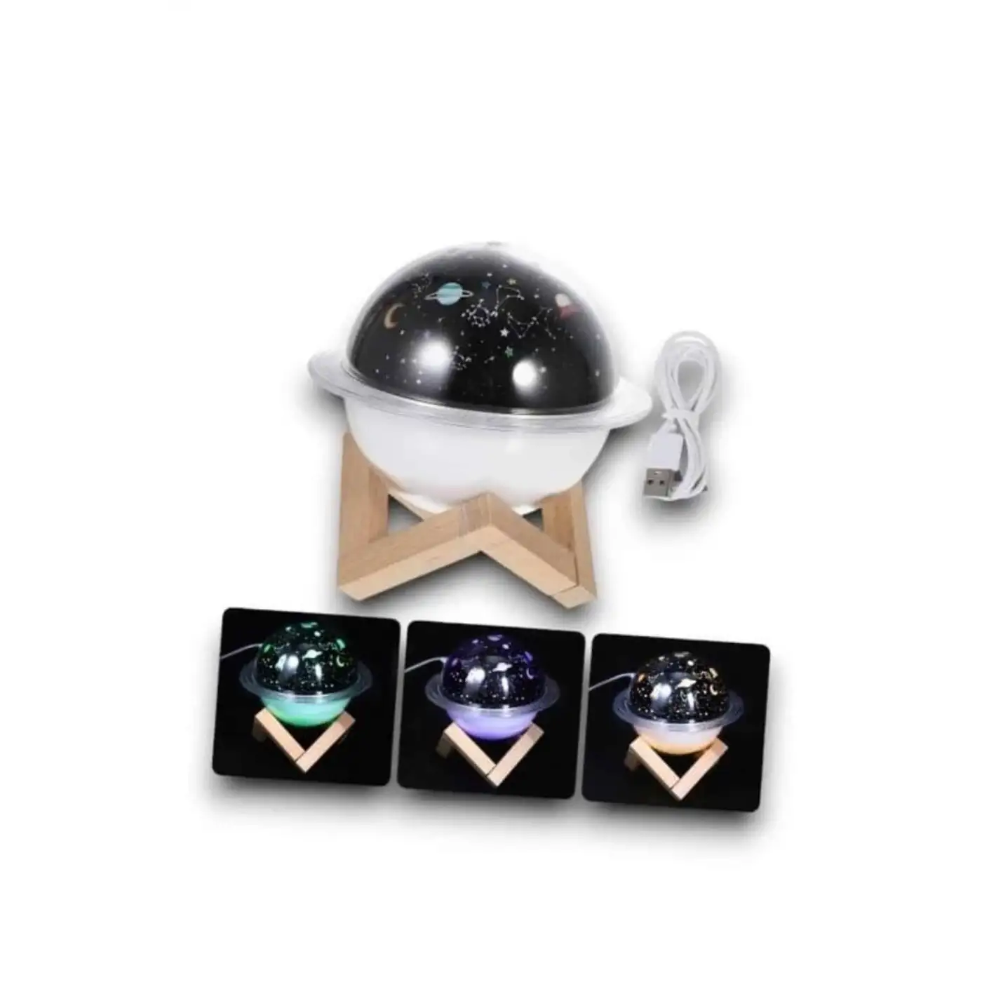 Hava Nemlendirici Led Işıklı Gece Lambası Yıldız Görünümlü Renk Değiştiren