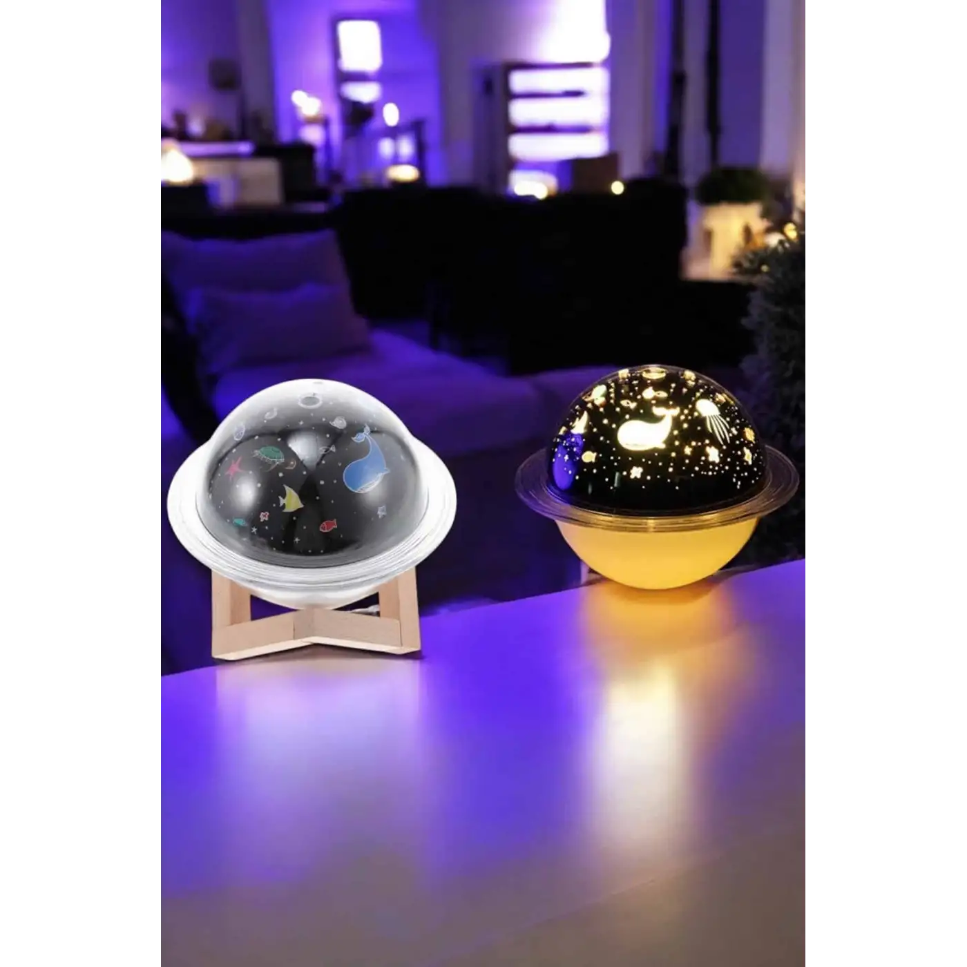 Hava Nemlendirici Masa ve Gece Lambası USB Projeksiyon Aromaterapi