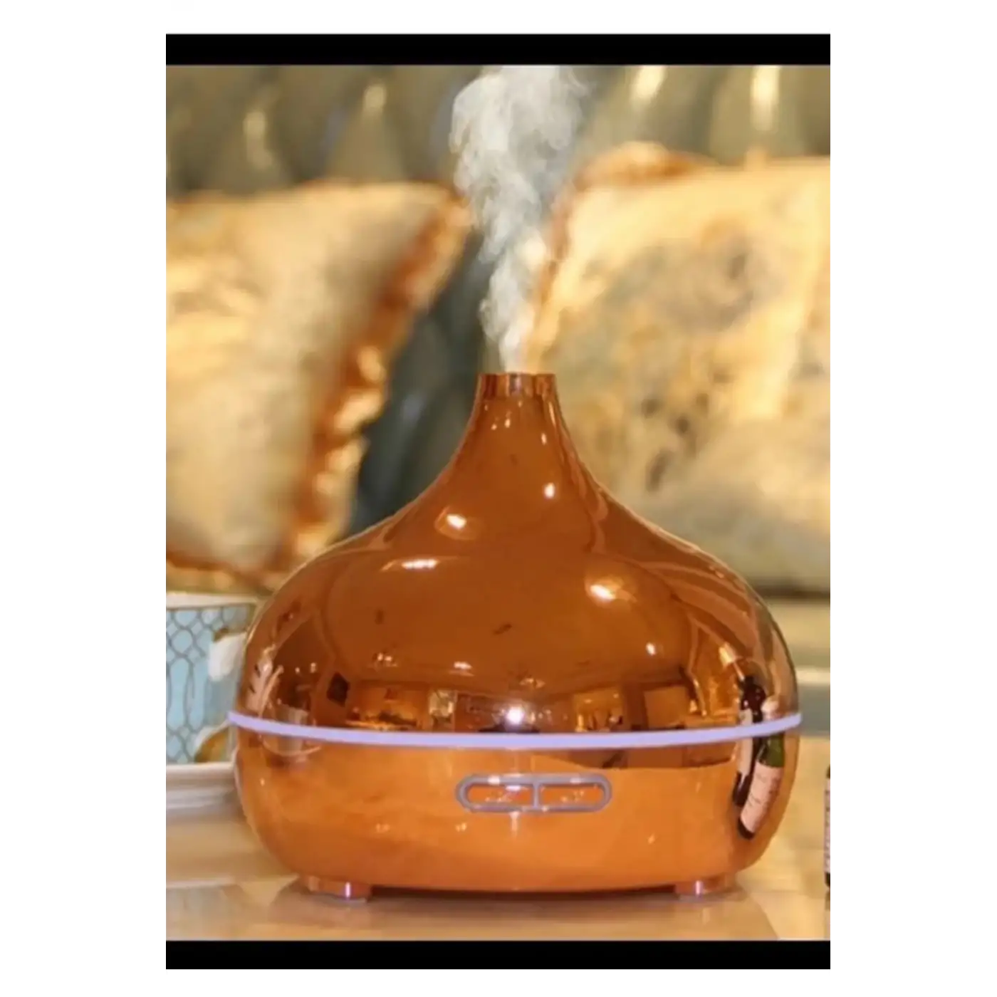 Hava Nemlendirici Parlak Gold Aromatik Oda Kokusu 550 Ml Kahve Aroma Difüzörü Buhar Nemlendırıcı