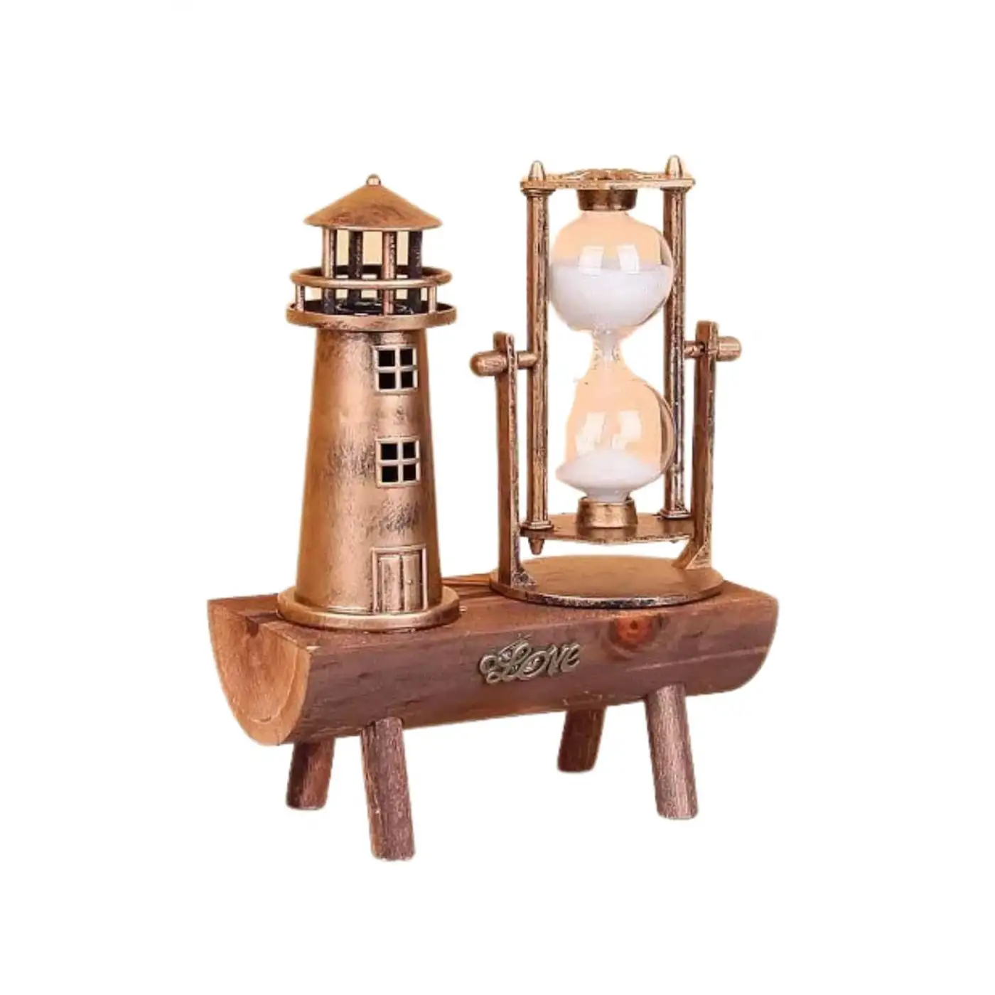 Hediyelik Kum Saati Retro Dekoratif Deniz Feneri Kum Saati