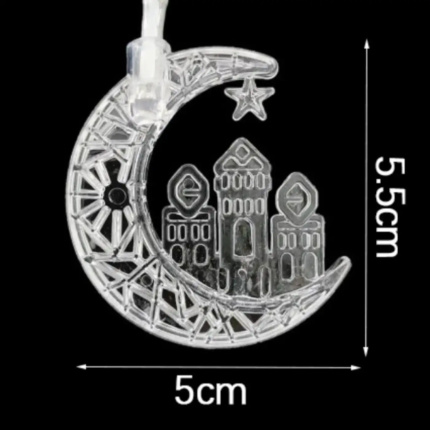 Hilal Tasarımlı Ramazan Süslemesi 20 LED USB Aydınlatma