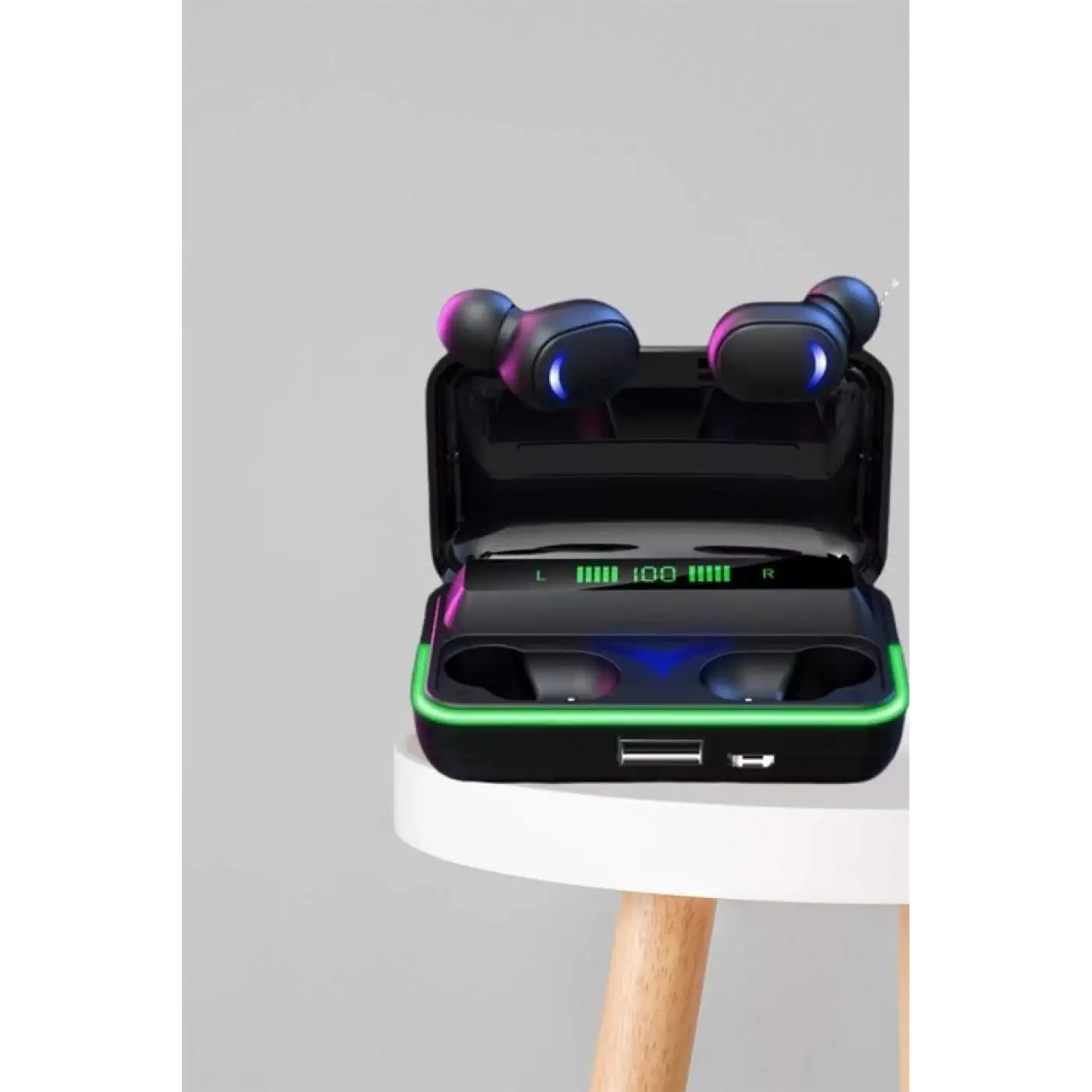 İkili Bluetooth Kulaklık Dijital Göstergeli Uzun Pil Ömrü Yüksek Ses Kaliteli