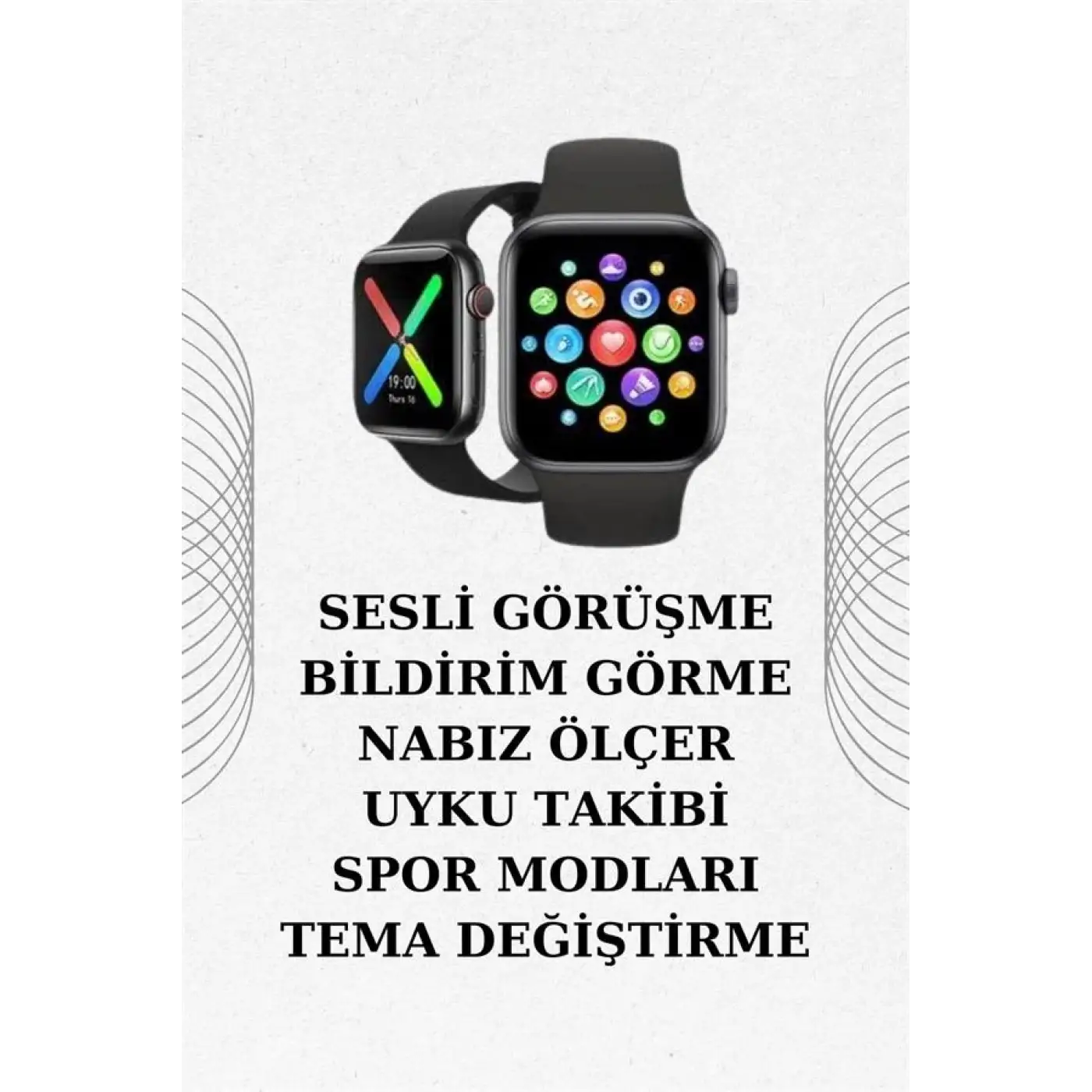 İkili Set Dev Kampanya Ucuz Kulaklık Ucuz Akıllı Saat Gürültü Önleyici Uzun Pil Ömrü