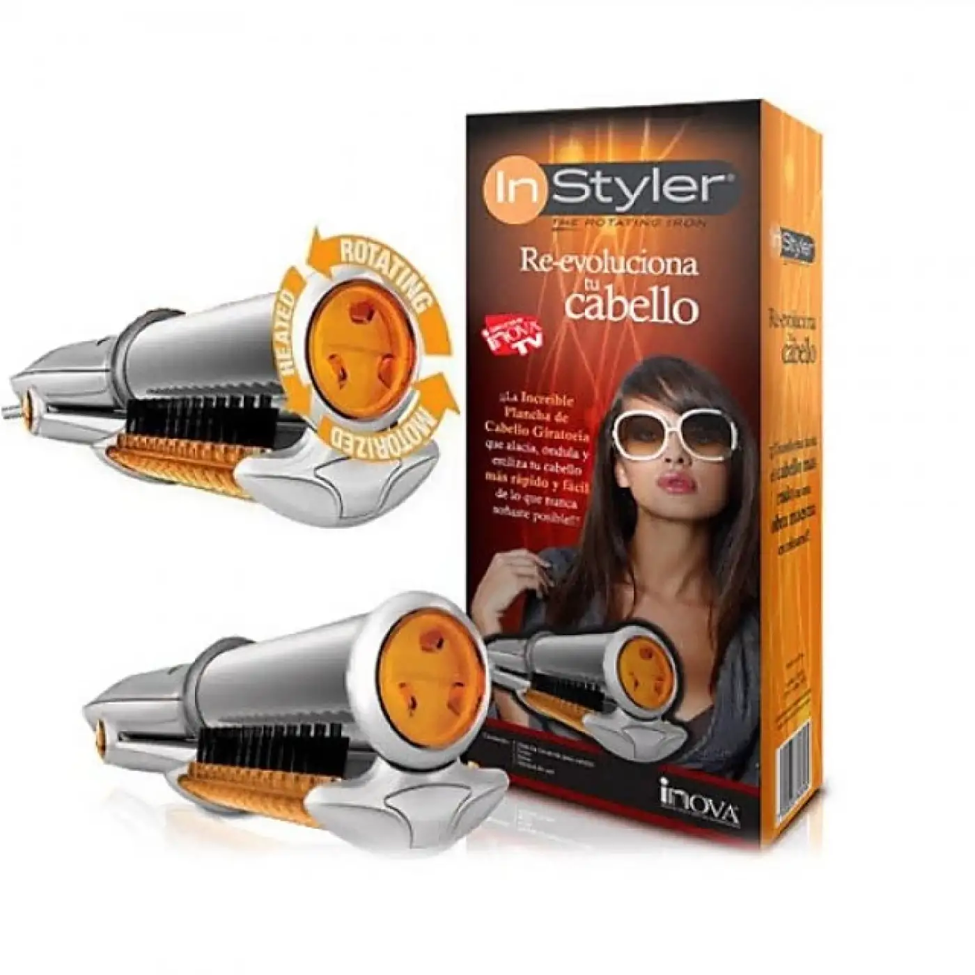 İnstyler Döner Demirli ve At Kılı Selülit Fırçası Seti - Saçınızı Şekillendirin