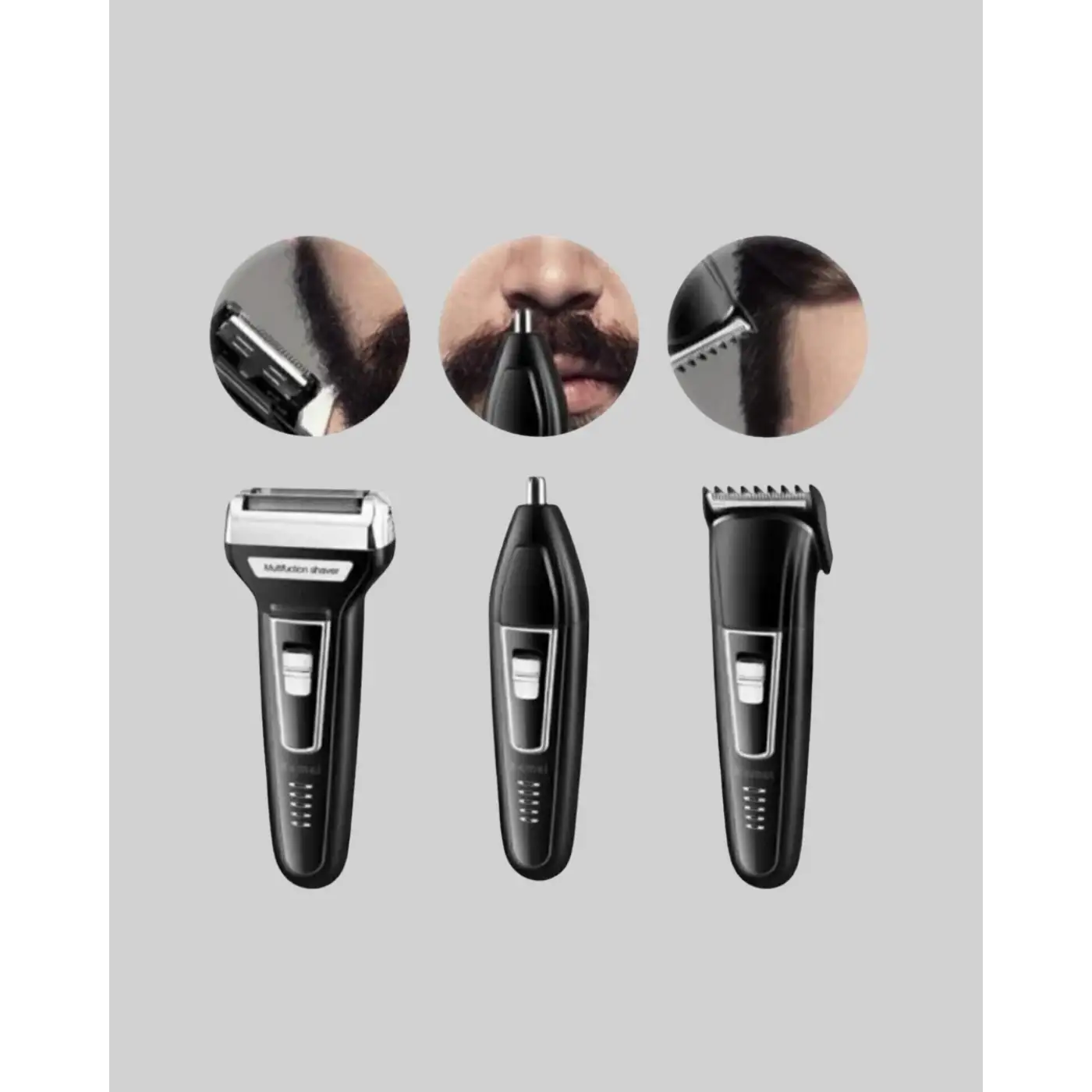 İnsua 3’lü Tıraş Makinesi – 3 Farklı Kesim Başlığı, Güçlü Motor, 60 Dakika Kullanım