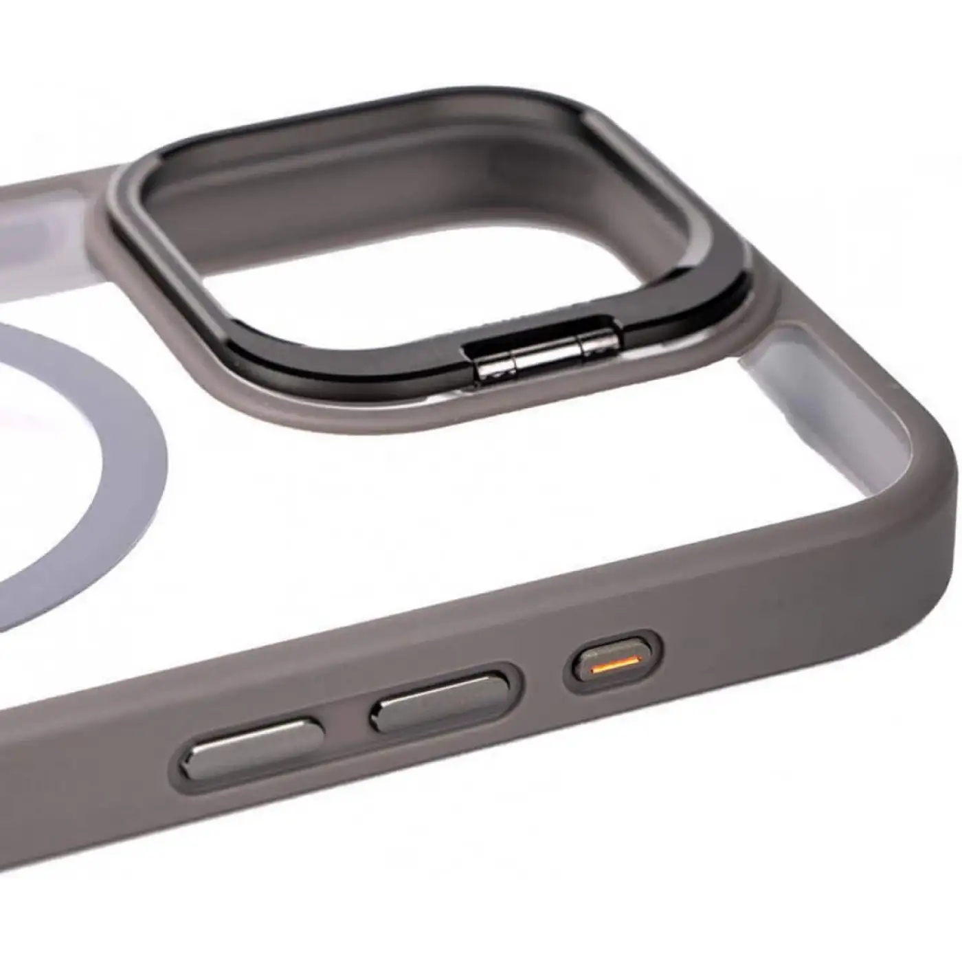 IP 11 Pro Max - Siyah Kılıf Kamera Lens Korumalı Standlı Lensli Kapak