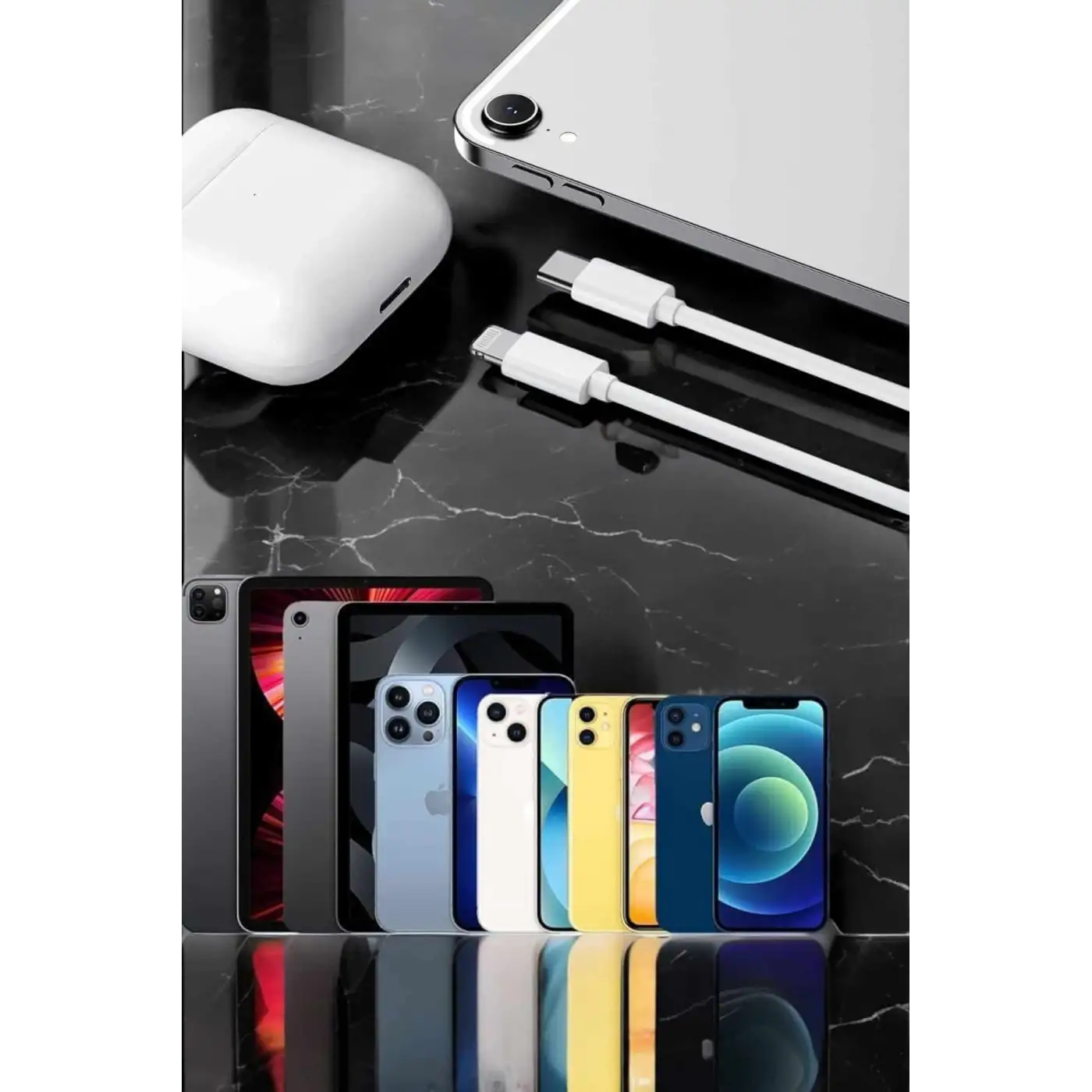 Iphone Uyumlu İOS Uyumlu Lightning Hızlı Şarj Tye C Lightning Şarj Kablosu