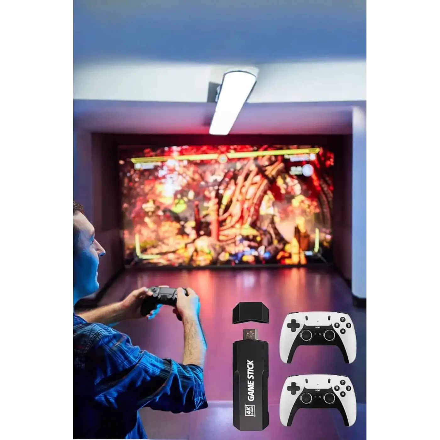 Joystick Çift Kollu Oyun Kolu Retro Oyun Yüksek Çözünürlüklü 3D Game