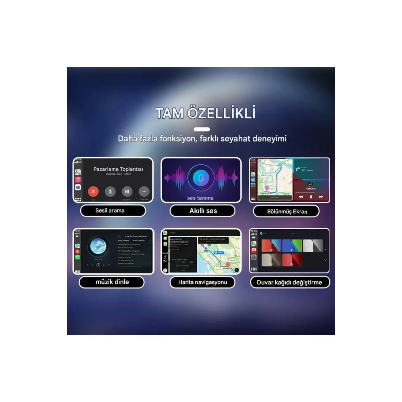 Kablosuz Android Auto/Car Play USB Dongle Cihazı