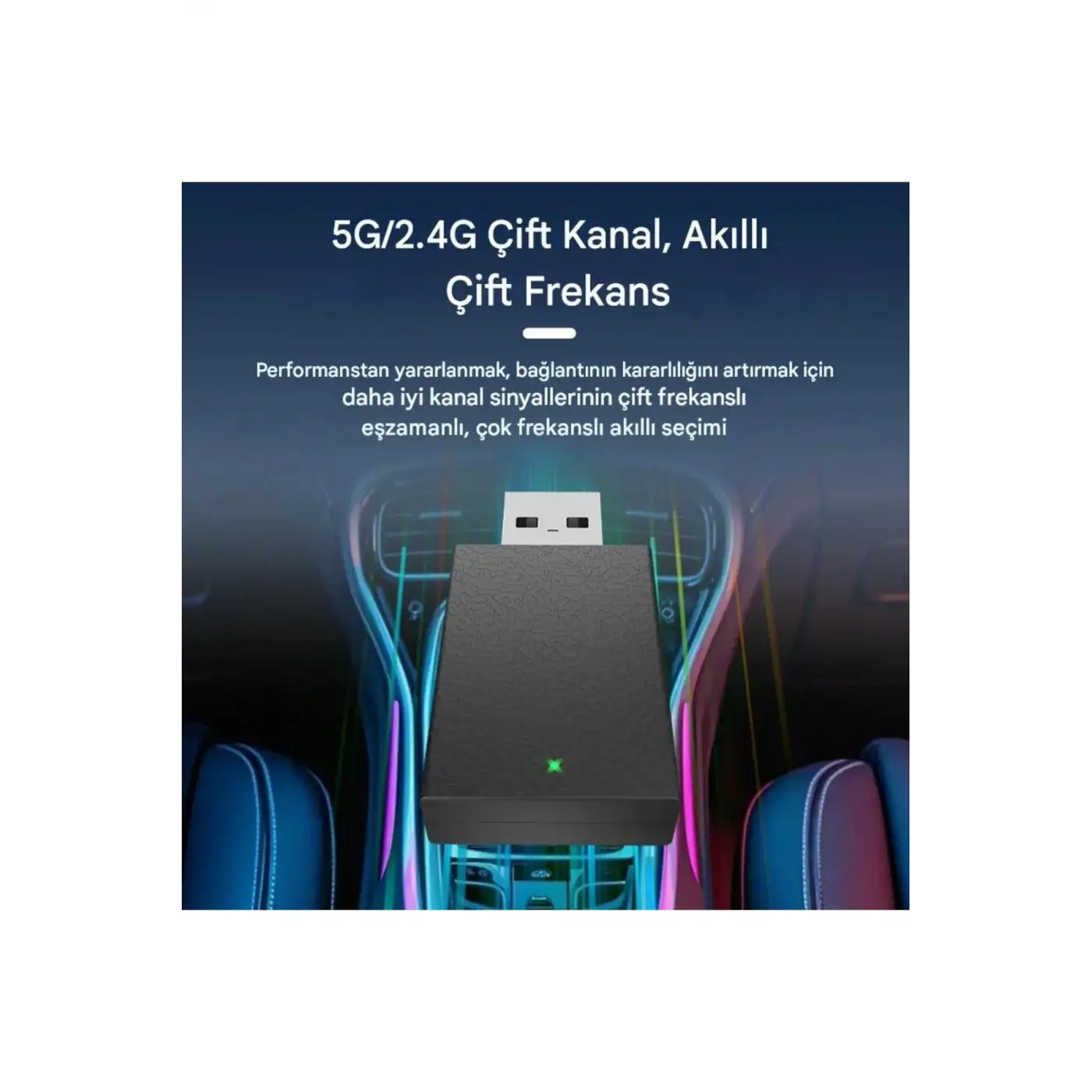 Kablosuz Android Auto/Car Play USB Dongle Cihazı