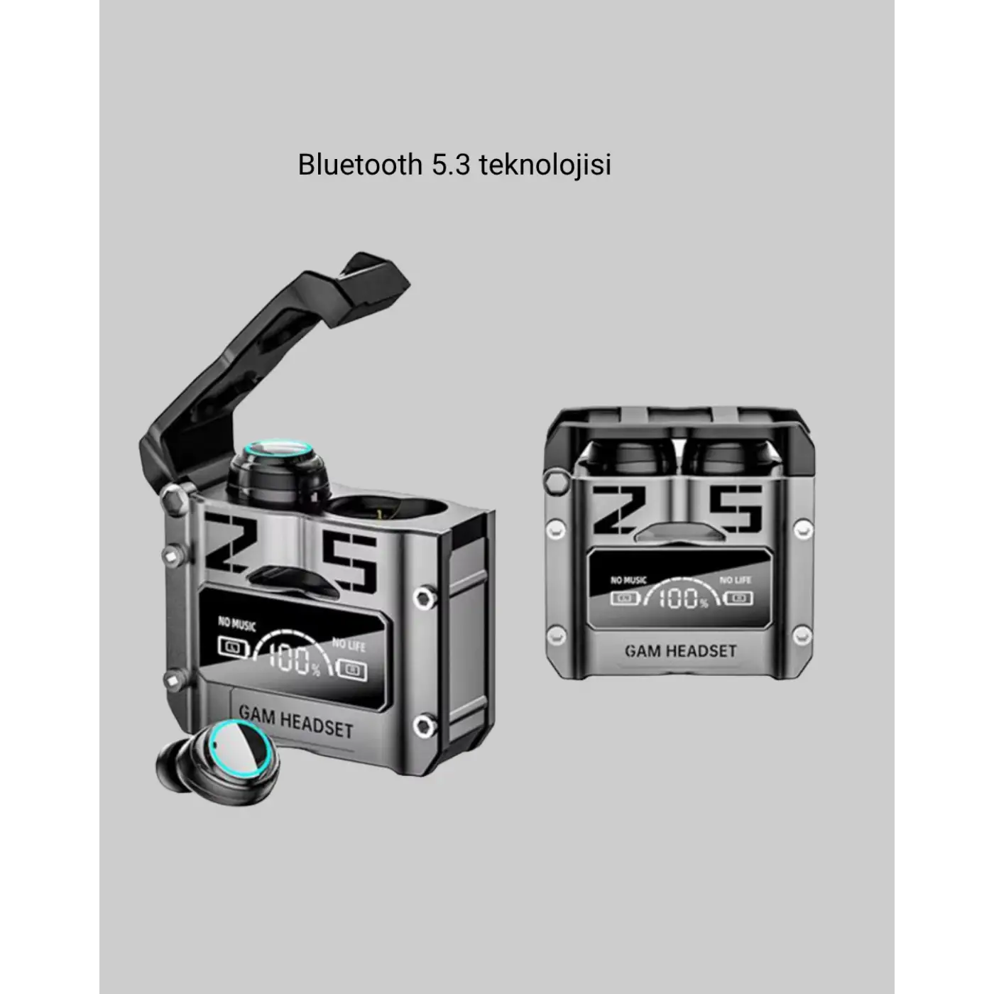 Kablosuz Bluetooth 5.3 Kulaklık – Aktif Gürültü Engelleme ve Gecikmesiz Oyun Modu