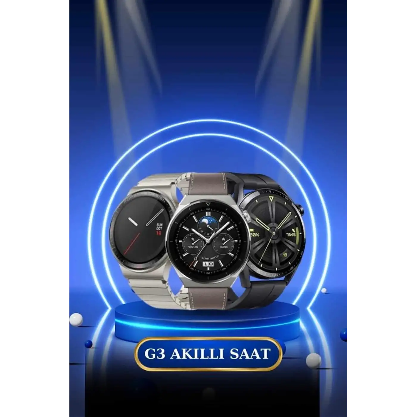 Kablosuz Bluetooth Bağlantılı Kulaklık ve Dokunmatik Ekran Akıllı Saat Arama Cevaplama