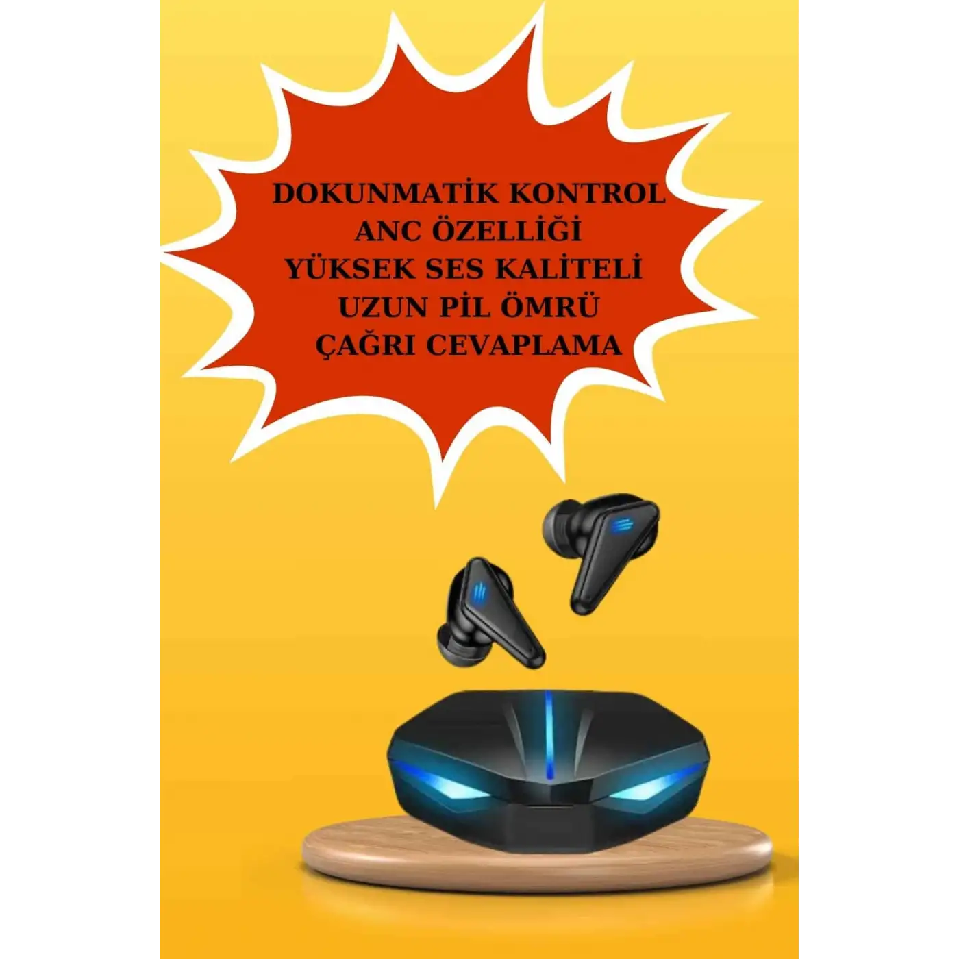 Kablosuz Bluetooth Bağlantılı Kulaklık ve Dokunmatik Ekran Akıllı Saat Arama Cevaplama