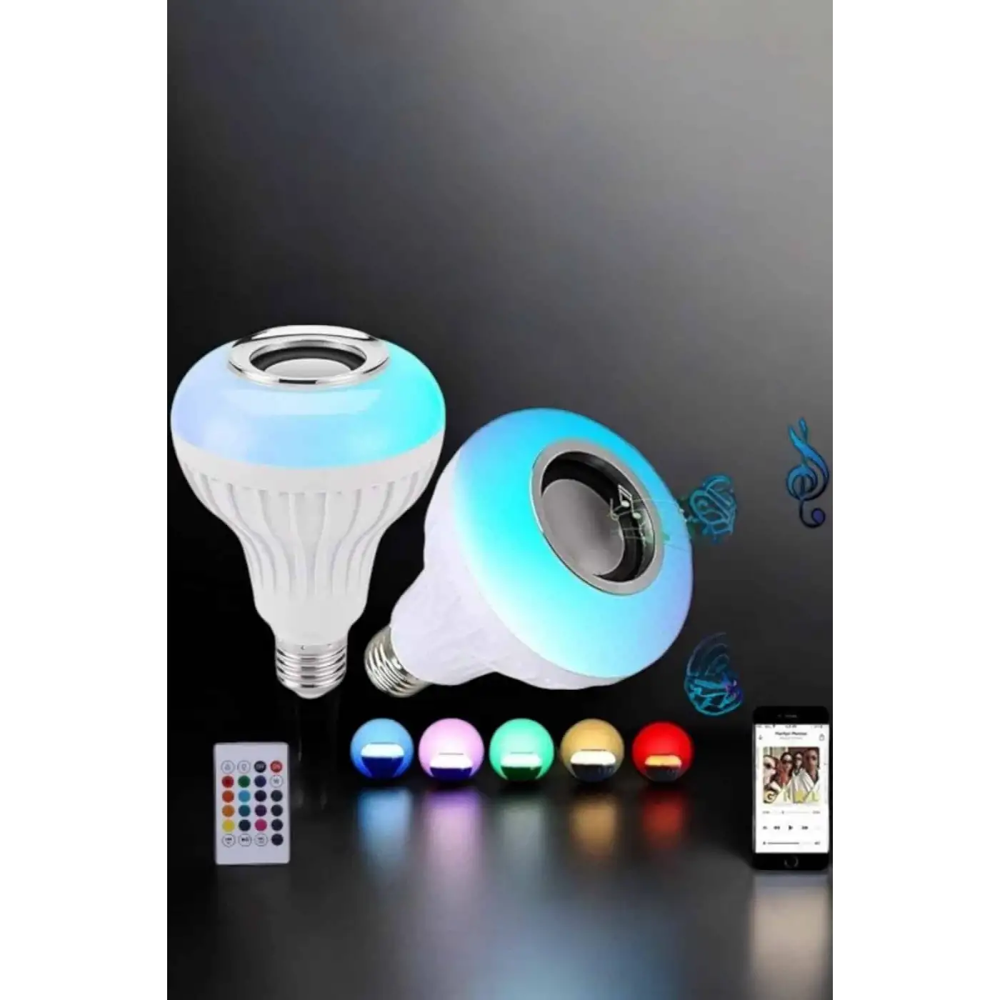 Kablosuz Bluetooth Hoparlör Led Lamba