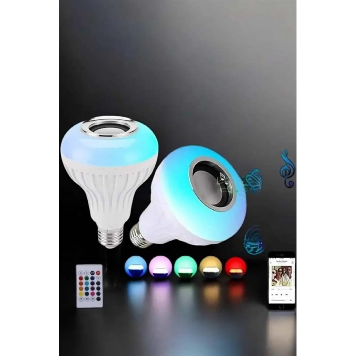 Kablosuz Bluetooth Hoparlör Led Lamba