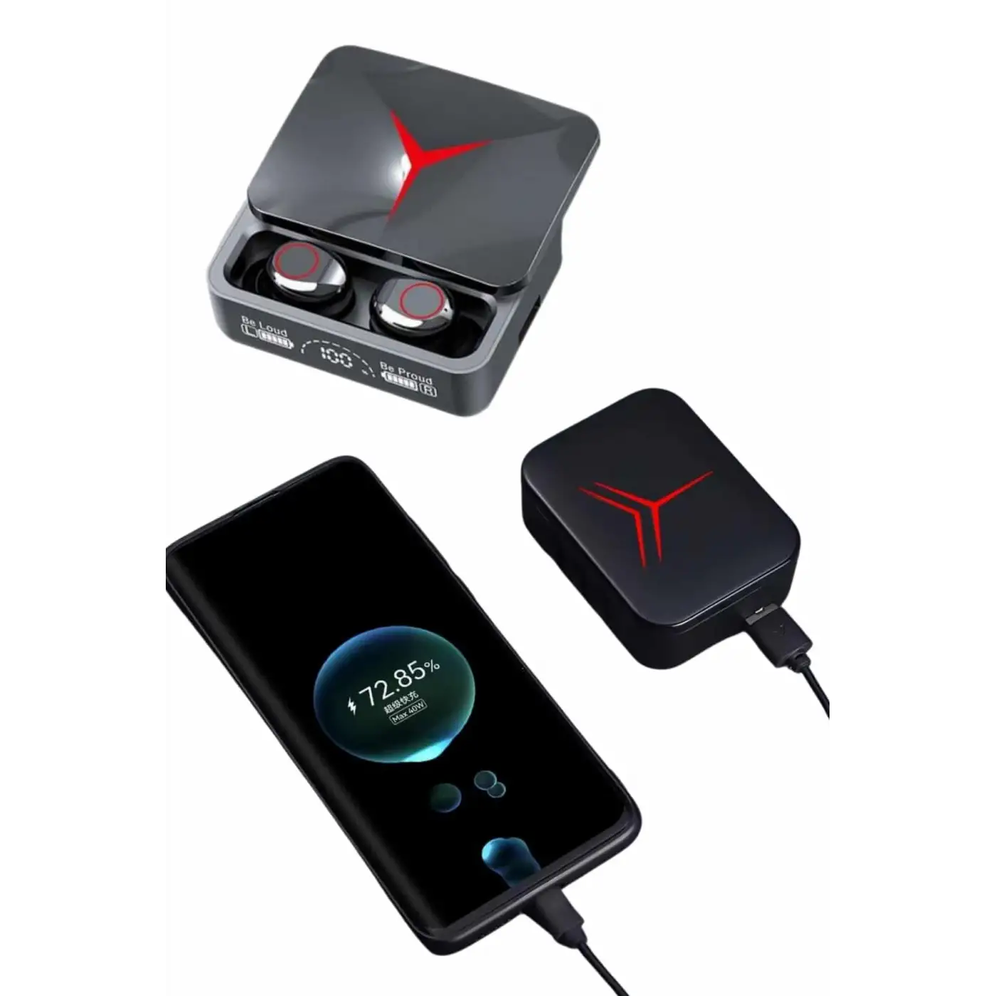 Kablosuz Bluetooth Kulaklık Powerbank Özellikli Göstergeli Hd Mikrofon