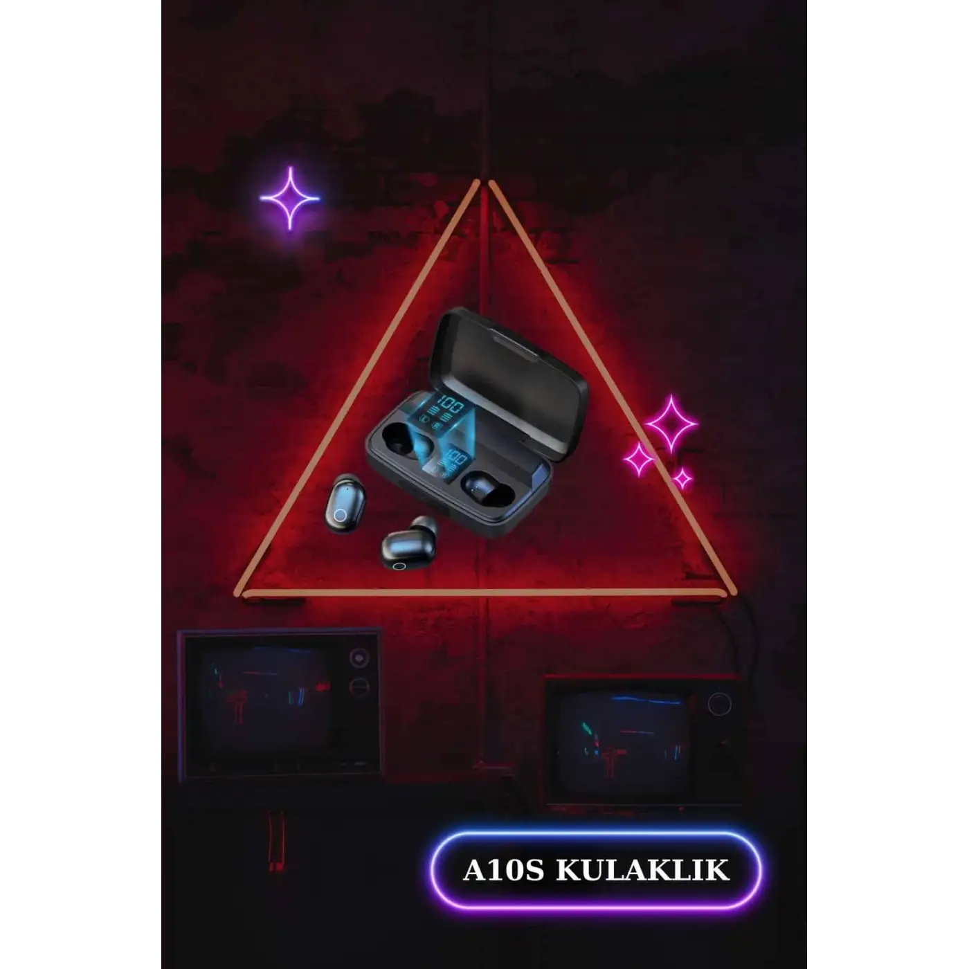 Kablosuz Bluetooth Kulaklık ve Kordon Hediyeli Akıllı Saat Nabız Ölçer Uzun Pil Ömrü