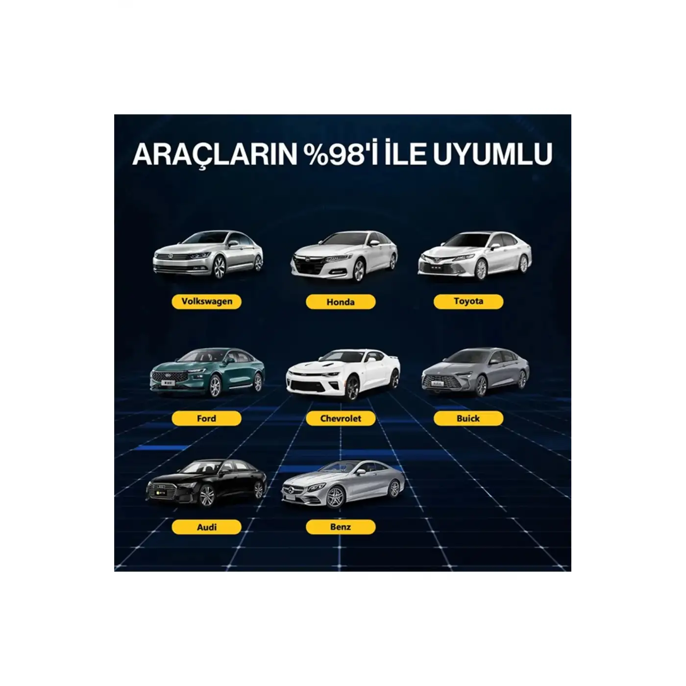Kablosuz CarPlay & Android Auto Adaptörü - Apple ve Android Cihazlar İçin Evrensel Wireless Carplay Çevirici