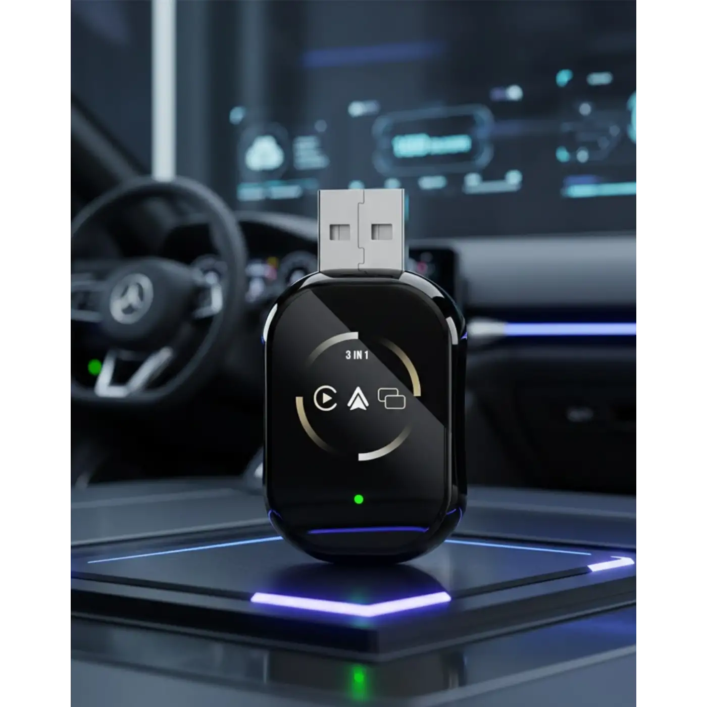 Kablosuz CarPlay ve Android Auto Adaptörü Tak Çalıştır Kullanım