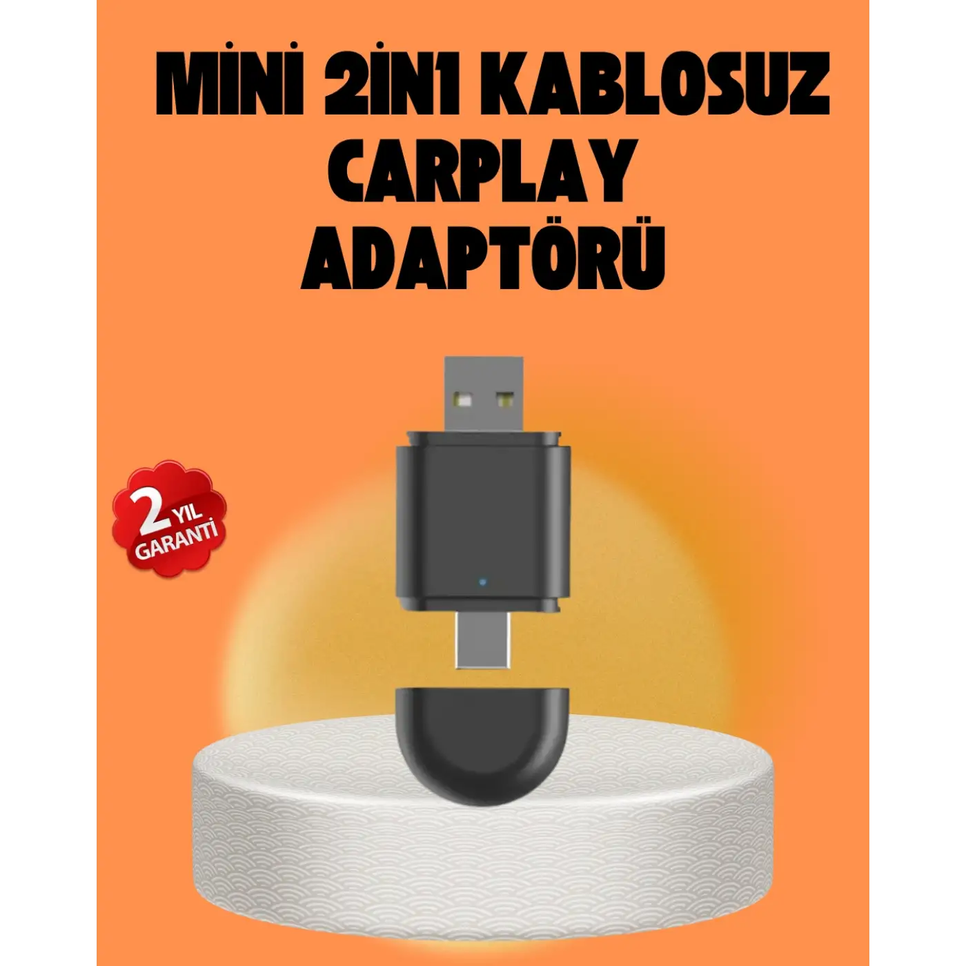 Kablosuz CarPlay ve Android Auto Dönüştürücü – USB-A & Type-C Girişli Akıllı Adaptör