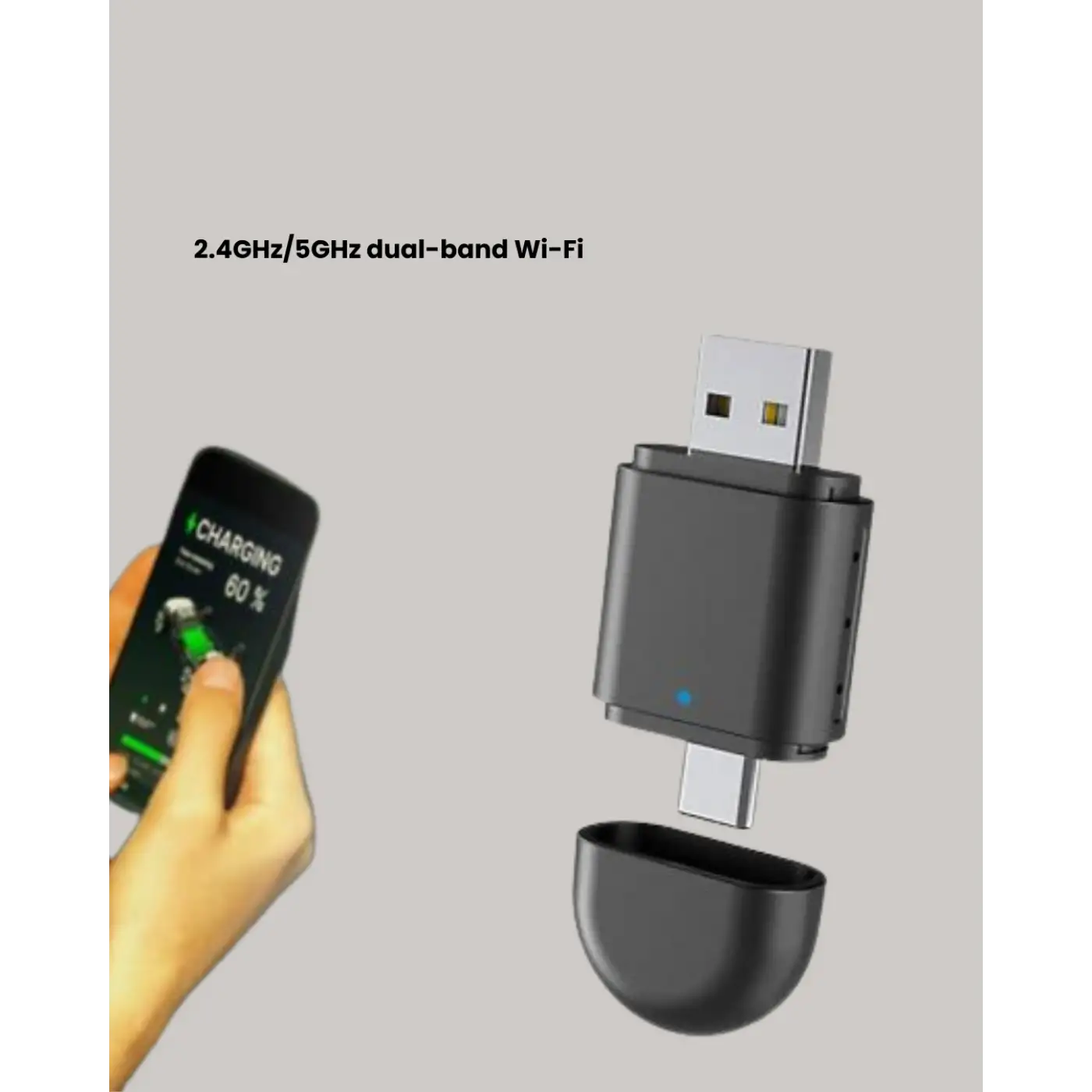 Kablosuz CarPlay ve Android Auto Dönüştürücü – USB-A & Type-C Girişli Akıllı Adaptör