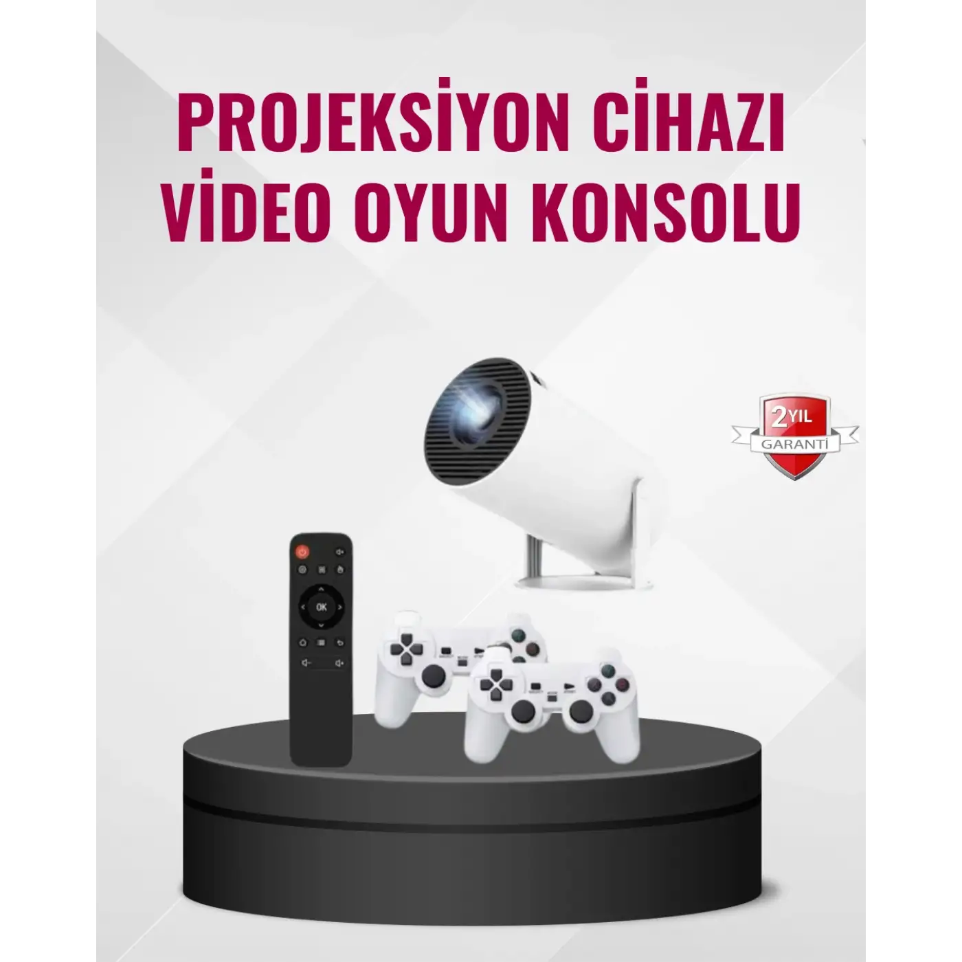 Kablosuz Mini Projeksiyon Cihazı Oyun ve Film İçin Taşınabilir Ev Sineması
