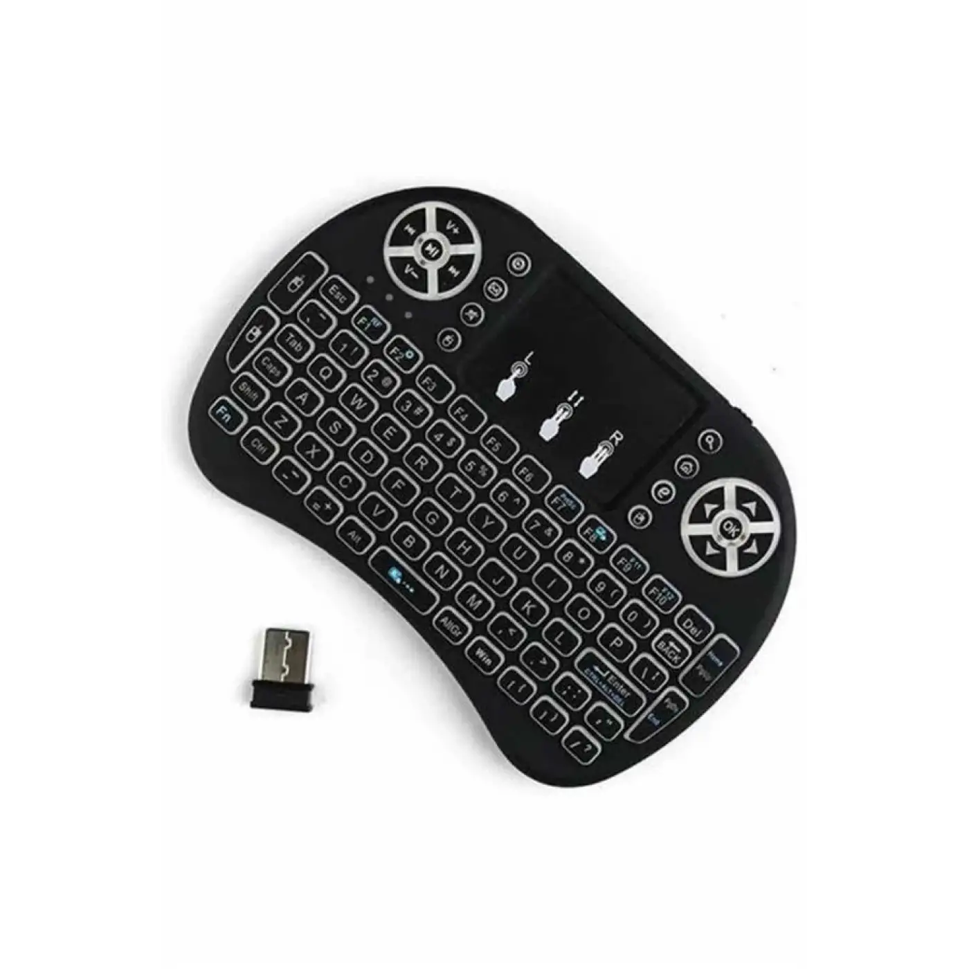 Kablosuz Türkçe Q Klavye RGB Işıklı Televizyon Ps3 Dokunmatik Mouse