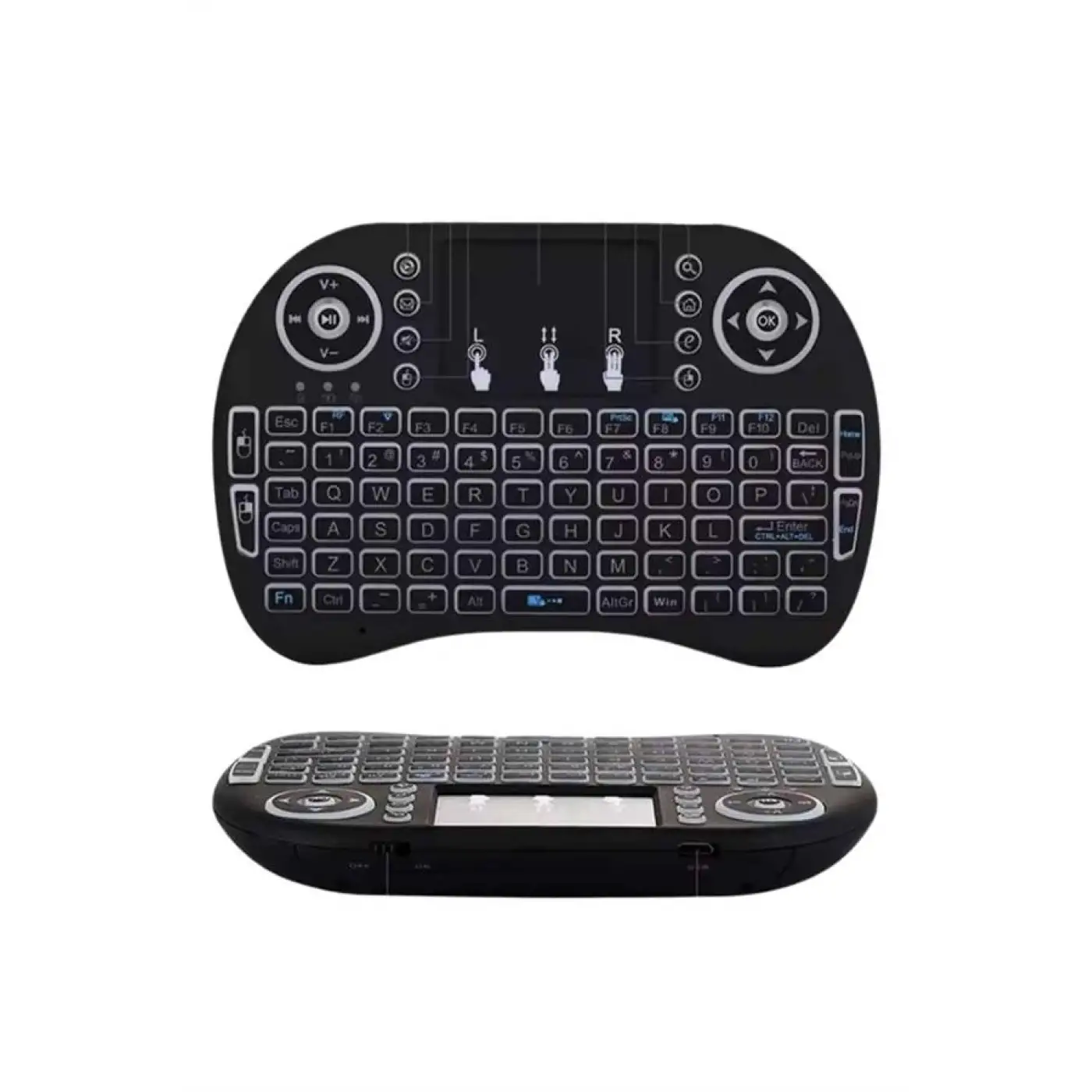 Kablosuz Türkçe Q Klavye RGB Işıklı Televizyon Ps3 Dokunmatik Mouse