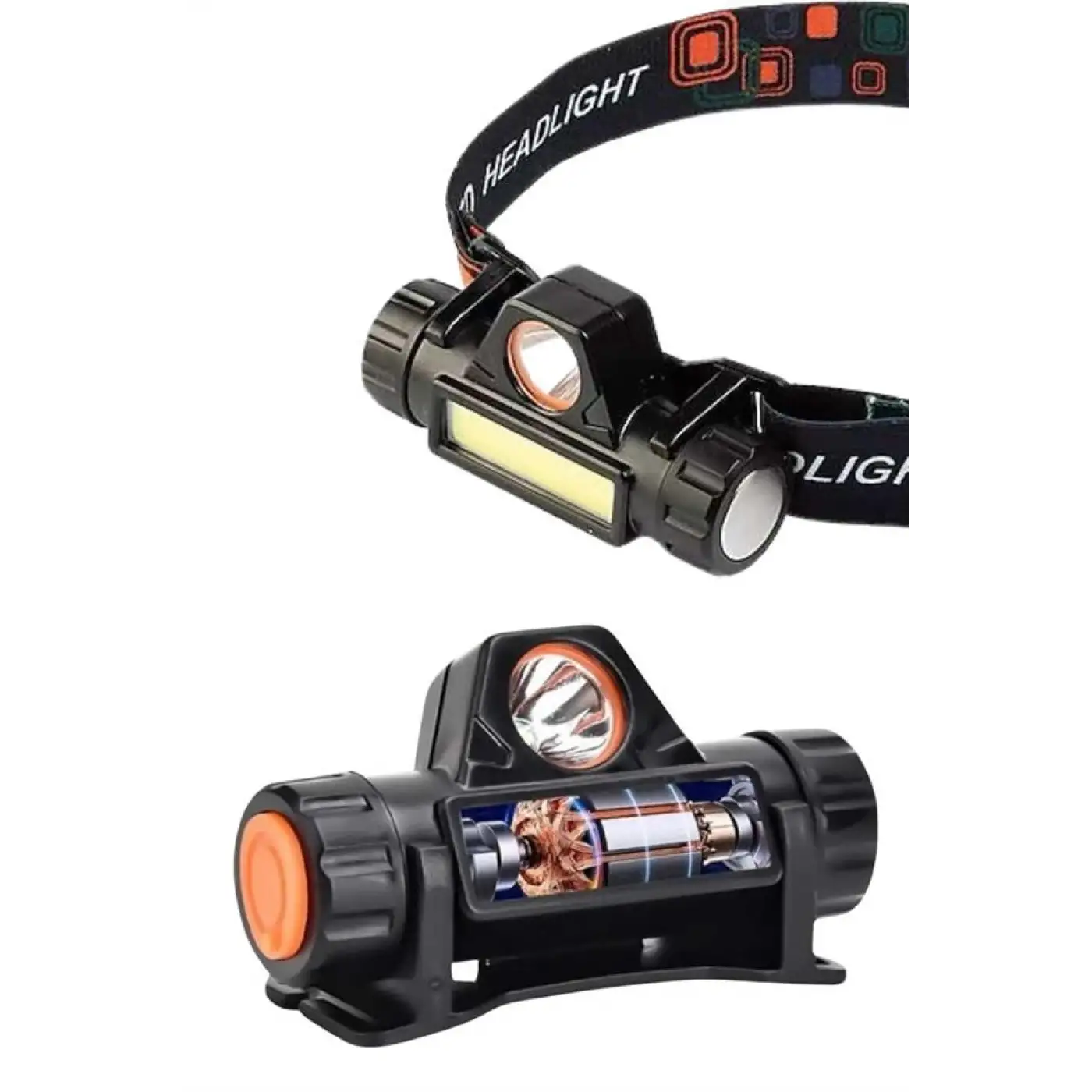 Kafa Lambası Çalışma Işığı Kafa Feneri Şarjlı Mıknatıslı Fenerli