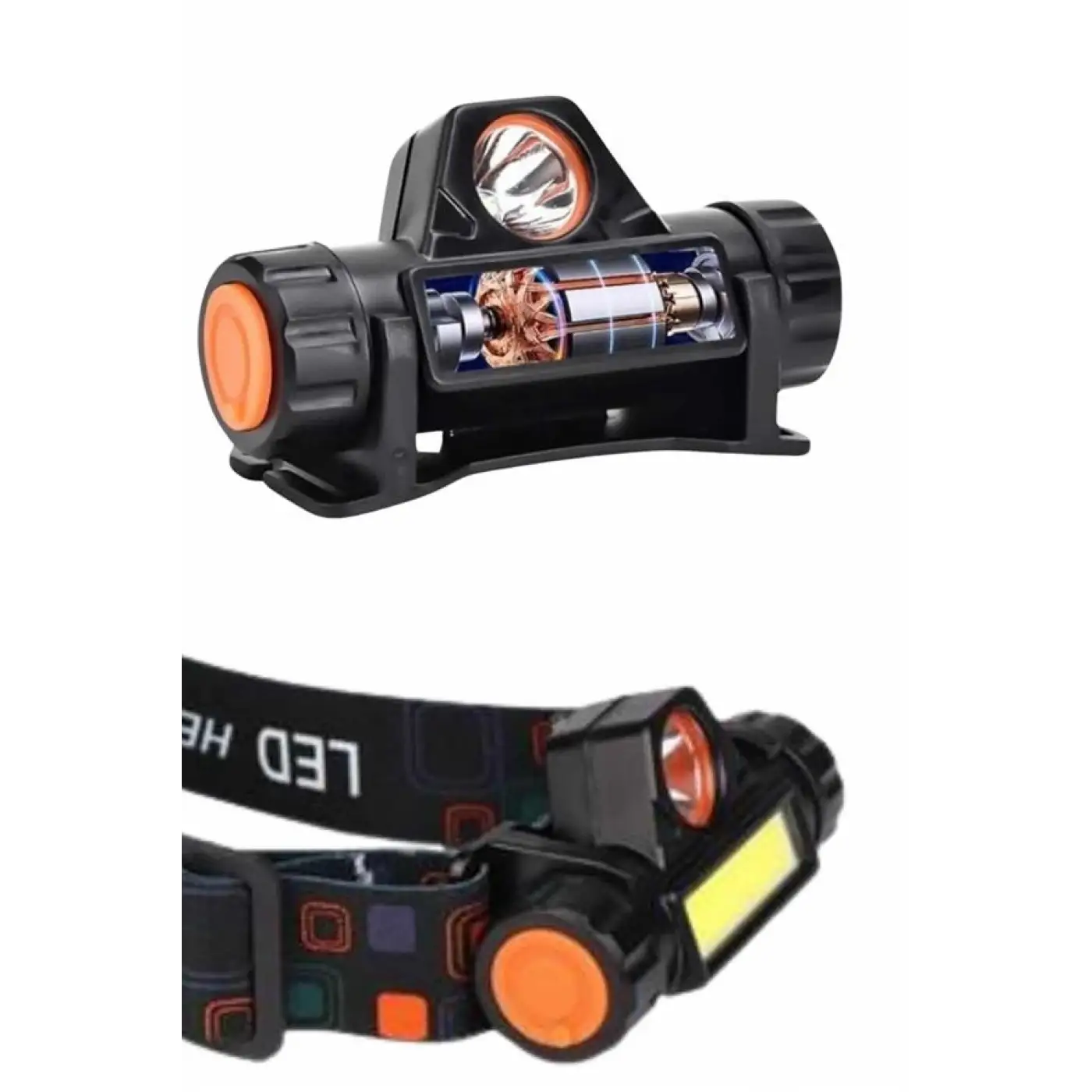 Kafa Lambası Çalışma Işığı Süper Parlak Mıknatıslı Lityum Lion Pilli