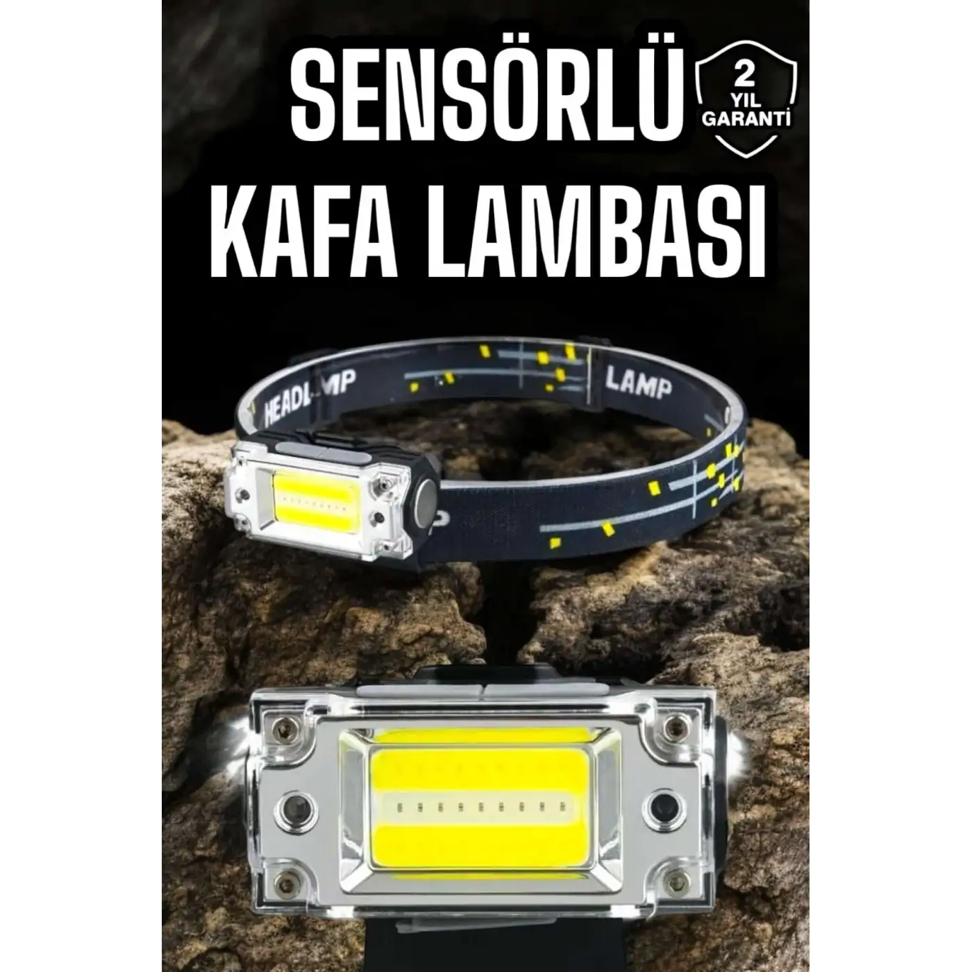 Kafa Lambası Led Fener Pratik Taşınabilir Ayarlanabilir USB Şarjlı