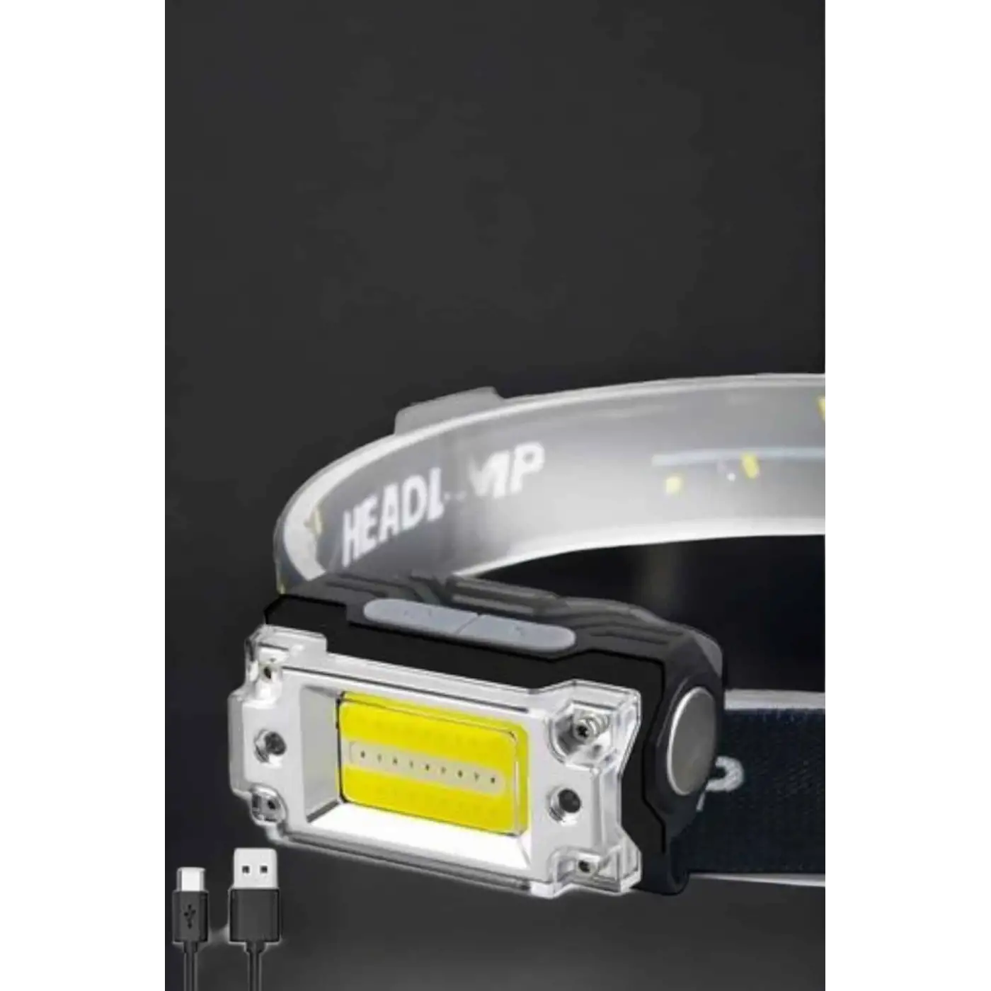 Kafa Lambası Led Fener Pratik Taşınabilir Ayarlanabilir USB Şarjlı