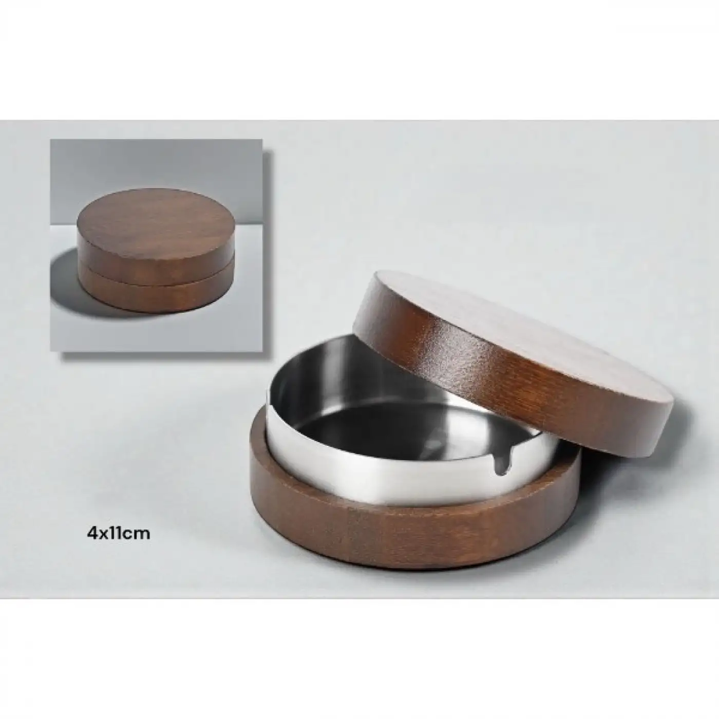 Kahverengi Bambu Kapaklı Küllük