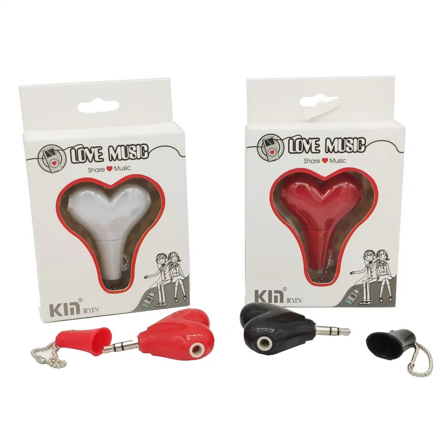 Kalpli kulaklık çoklayıcı Tek Cihazdan İki Kulaklık Aparatı Kın KY-156