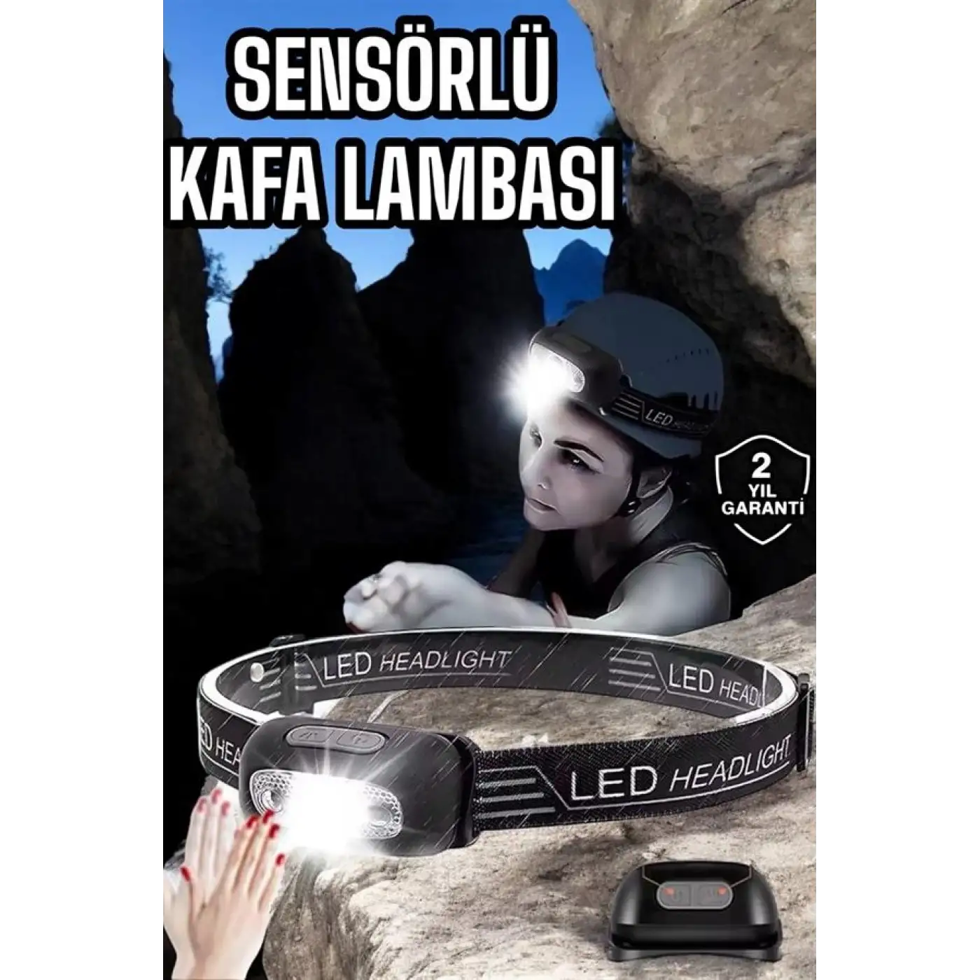 Kamp Lambası Led Işık Kafa Lambası Balıkçı Lambası Ayarlanabilir