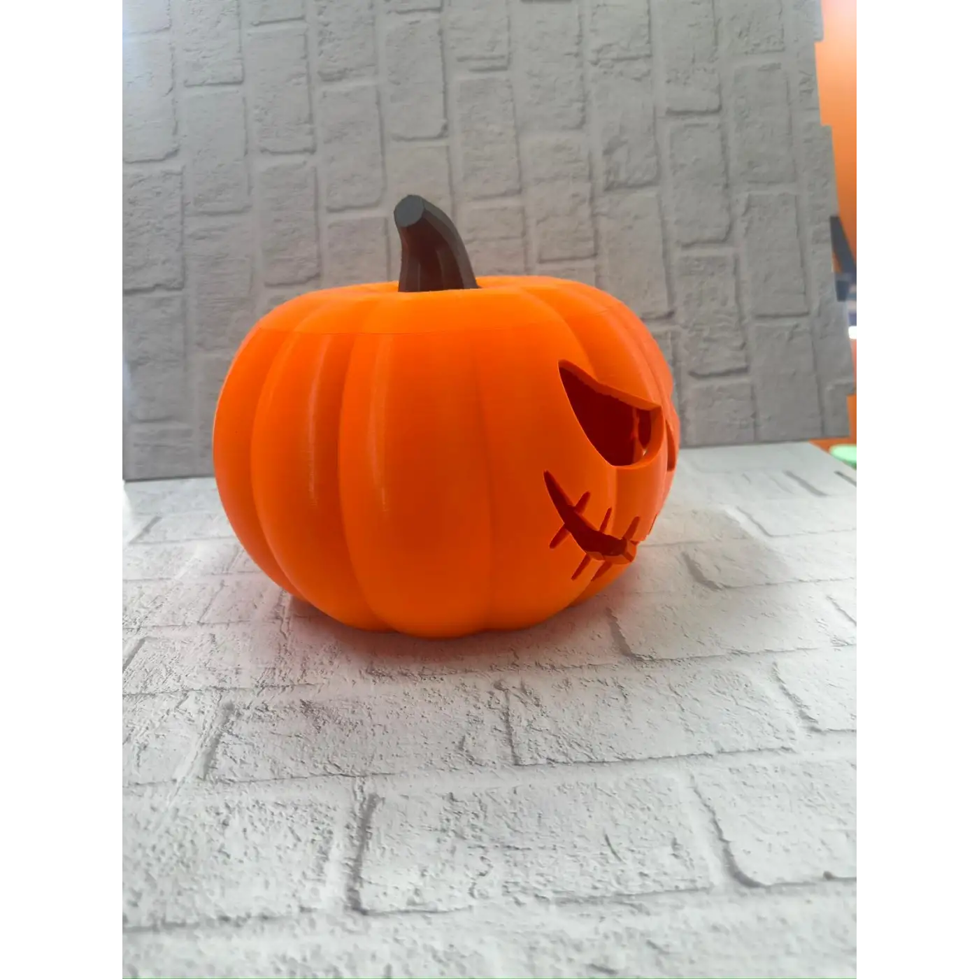 Kapaklı Balkabağı Dekor Kutusu 21×15 cm Halloween Temalı Saklama