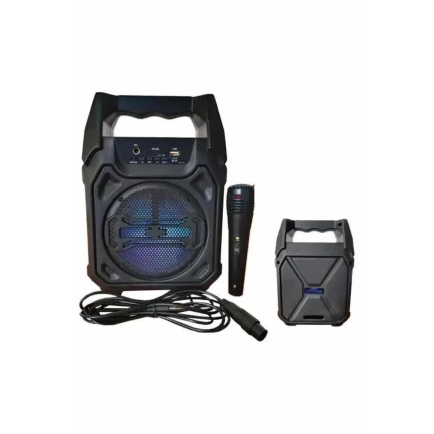 Karaoke Mikrofonlu Fm Radyolu Bluetooth Hoparlör Yüksek Ses Kaliteli