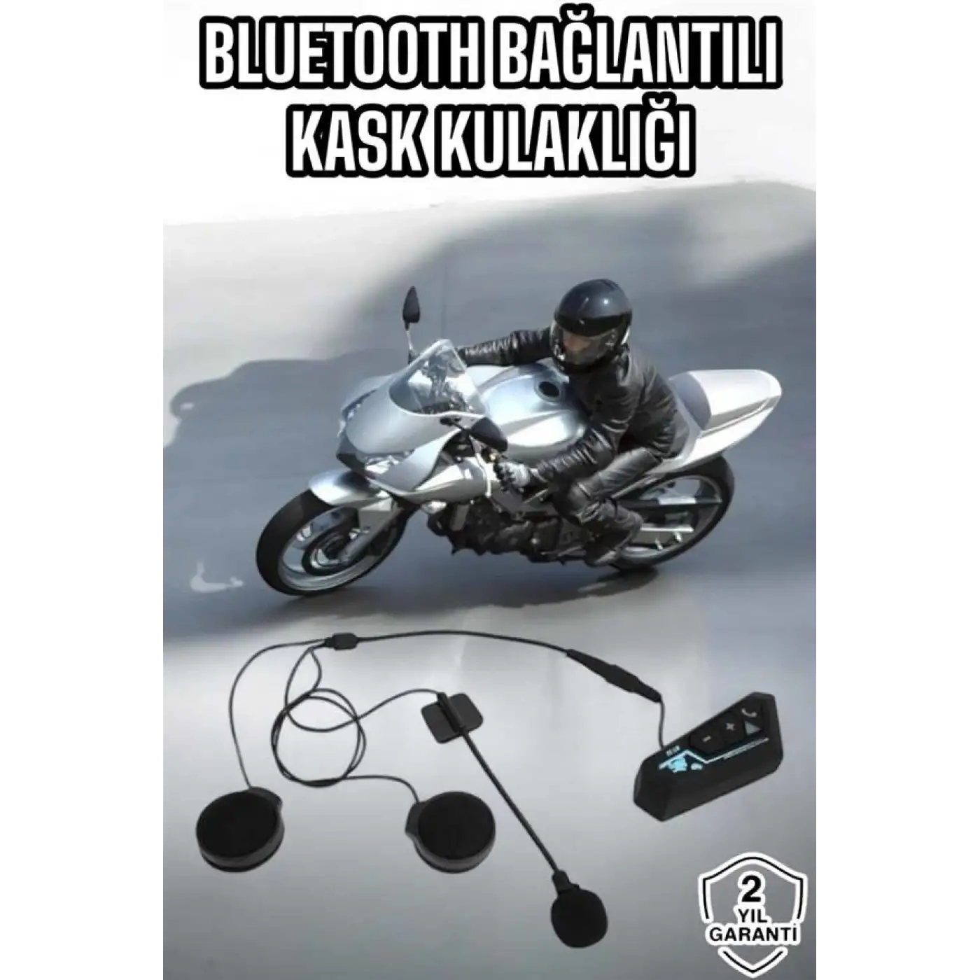 Kask Kulaklığı Motosiklet Intercom Interkom Dinleme Konuşma Özellikli Su Geçirmez