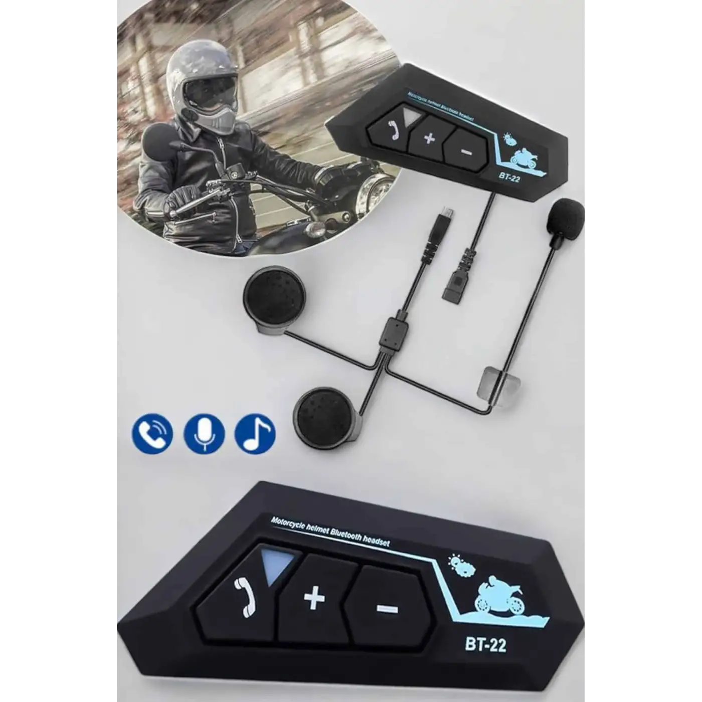 Kask Kulaklık Bluetooth Motosiklet Kulaklık Intercom Su Geçirmez